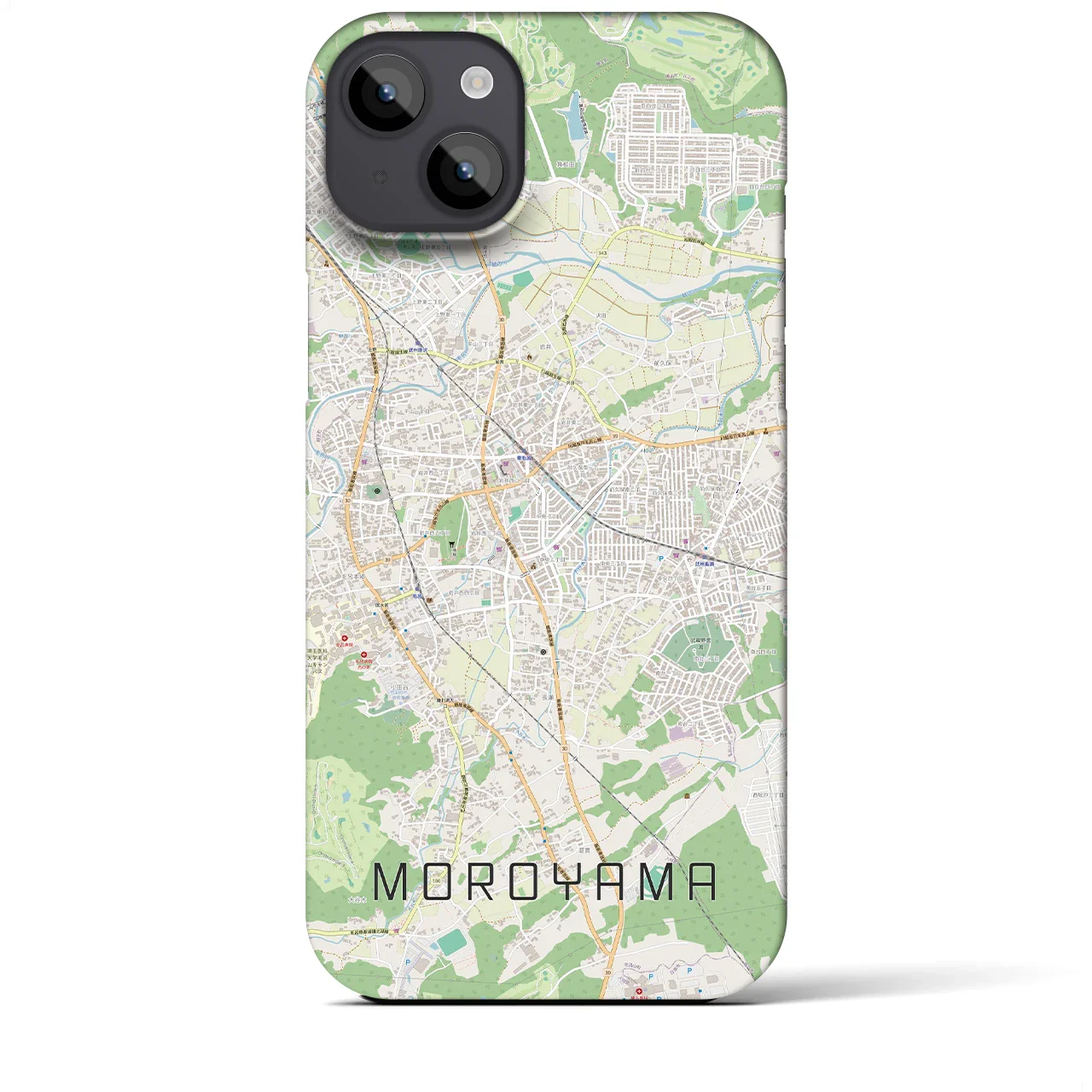 【毛呂山(埼玉県)】地図柄iPhoneケース(バックカバータイプ)