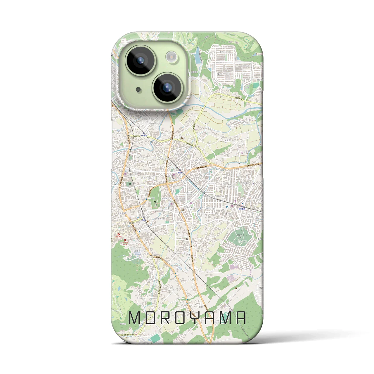【毛呂山(埼玉県)】地図柄iPhoneケース(バックカバータイプ)