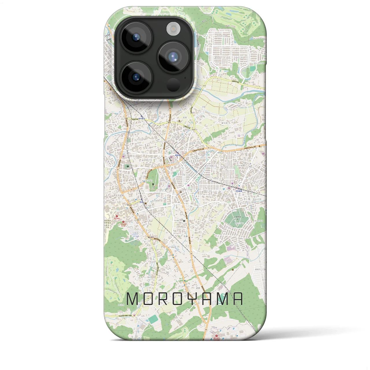 【毛呂山(埼玉県)】地図柄iPhoneケース(バックカバータイプ)