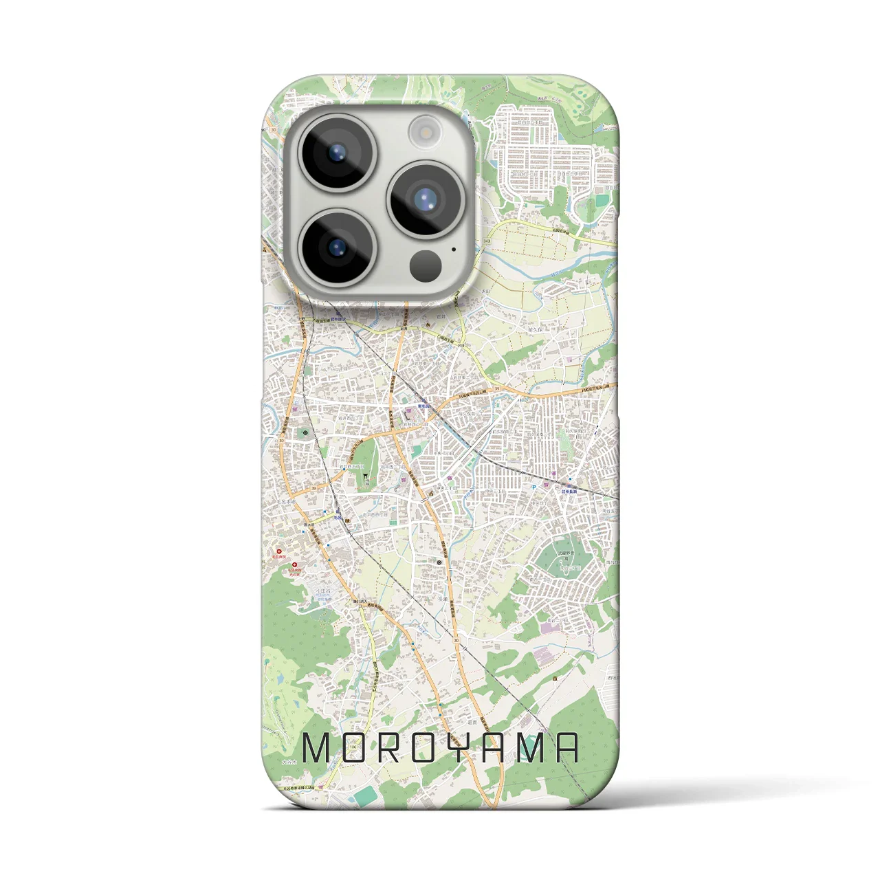 【毛呂山(埼玉県)】地図柄iPhoneケース(バックカバータイプ)