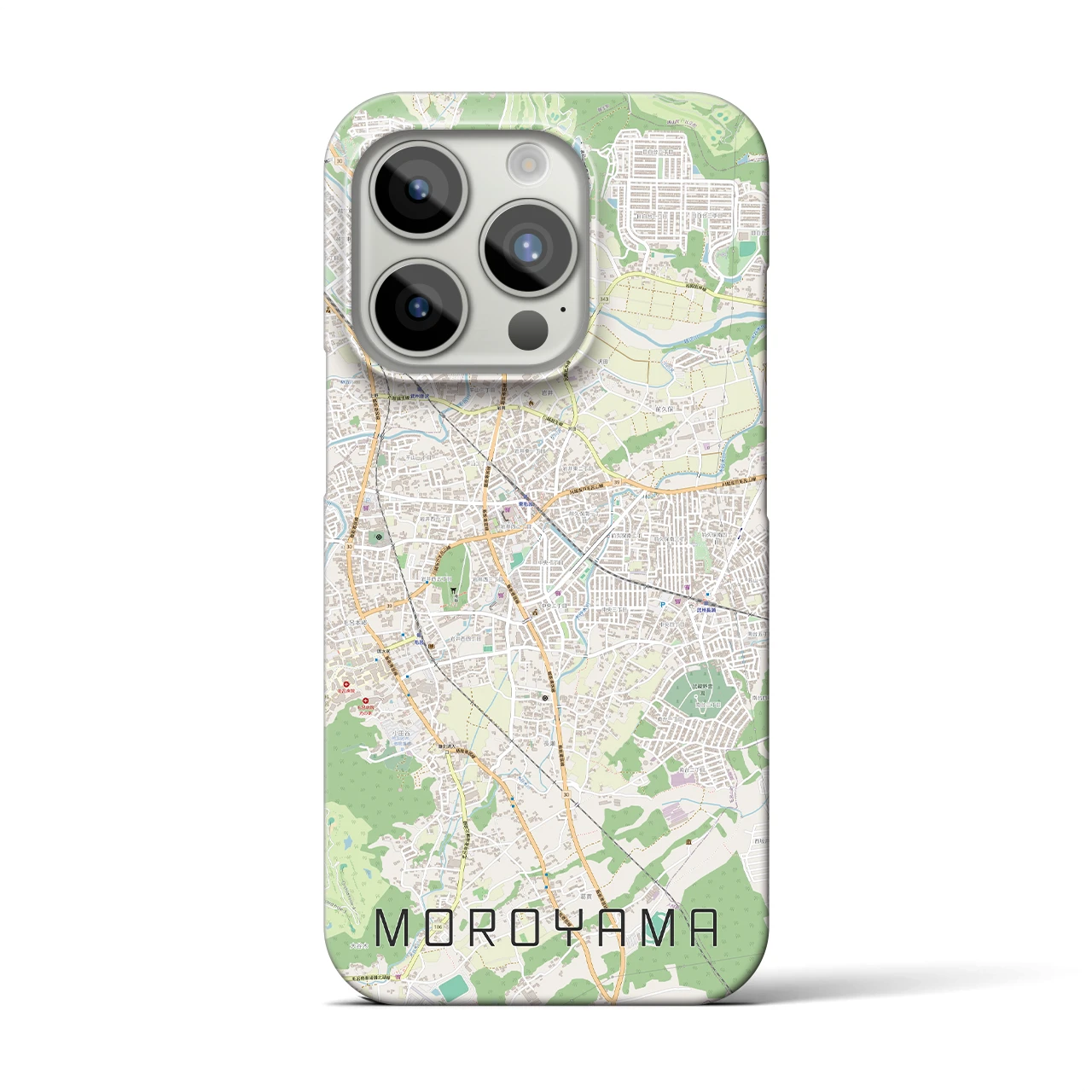 【毛呂山(埼玉県)】地図柄iPhoneケース(バックカバータイプ)