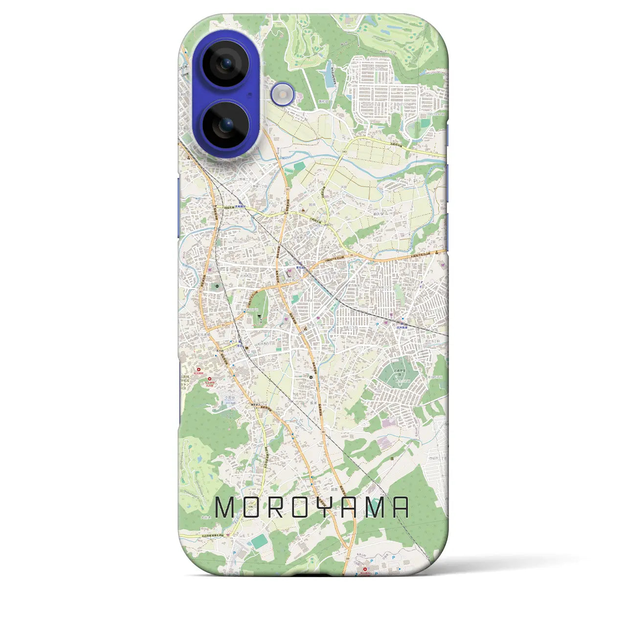 【毛呂山(埼玉県)】地図柄iPhoneケース(バックカバータイプ)ナチュラル・iPhone 16 Pro Max 用