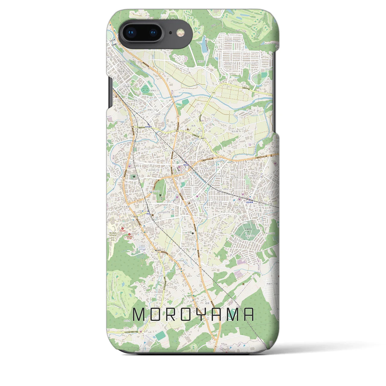 【毛呂山(埼玉県)】地図柄iPhoneケース(バックカバータイプ)