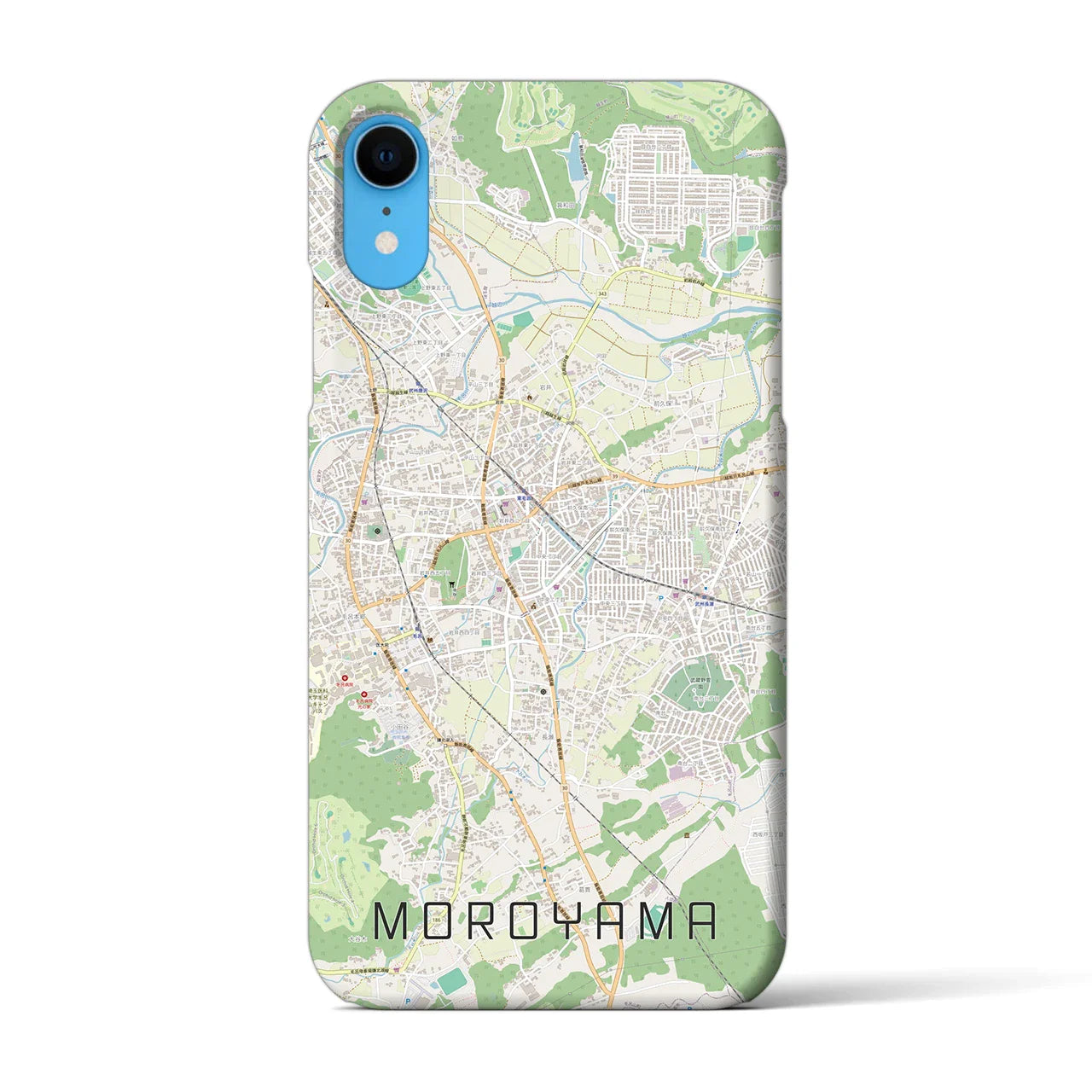 【毛呂山(埼玉県)】地図柄iPhoneケース(バックカバータイプ)
