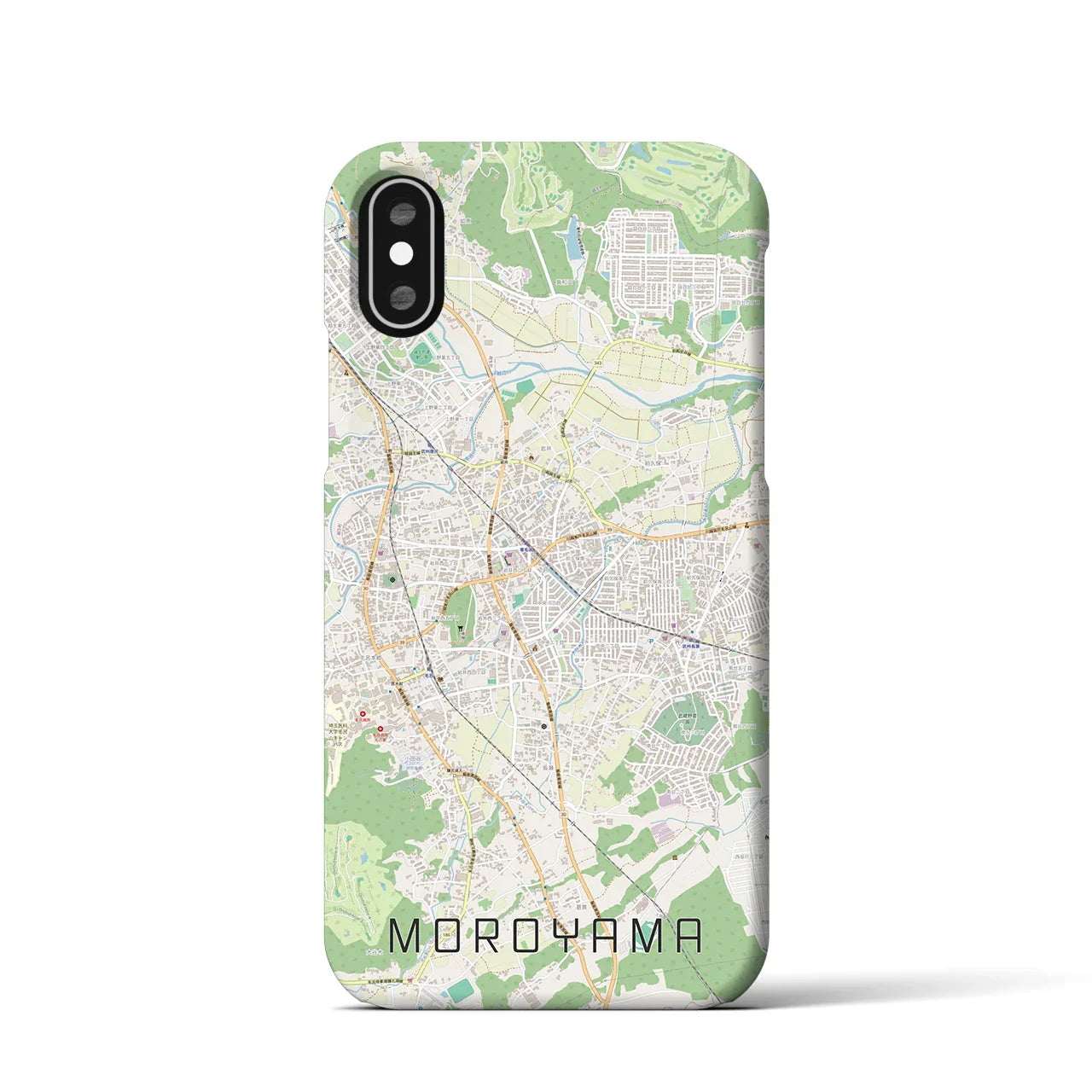 【毛呂山(埼玉県)】地図柄iPhoneケース(バックカバータイプ)