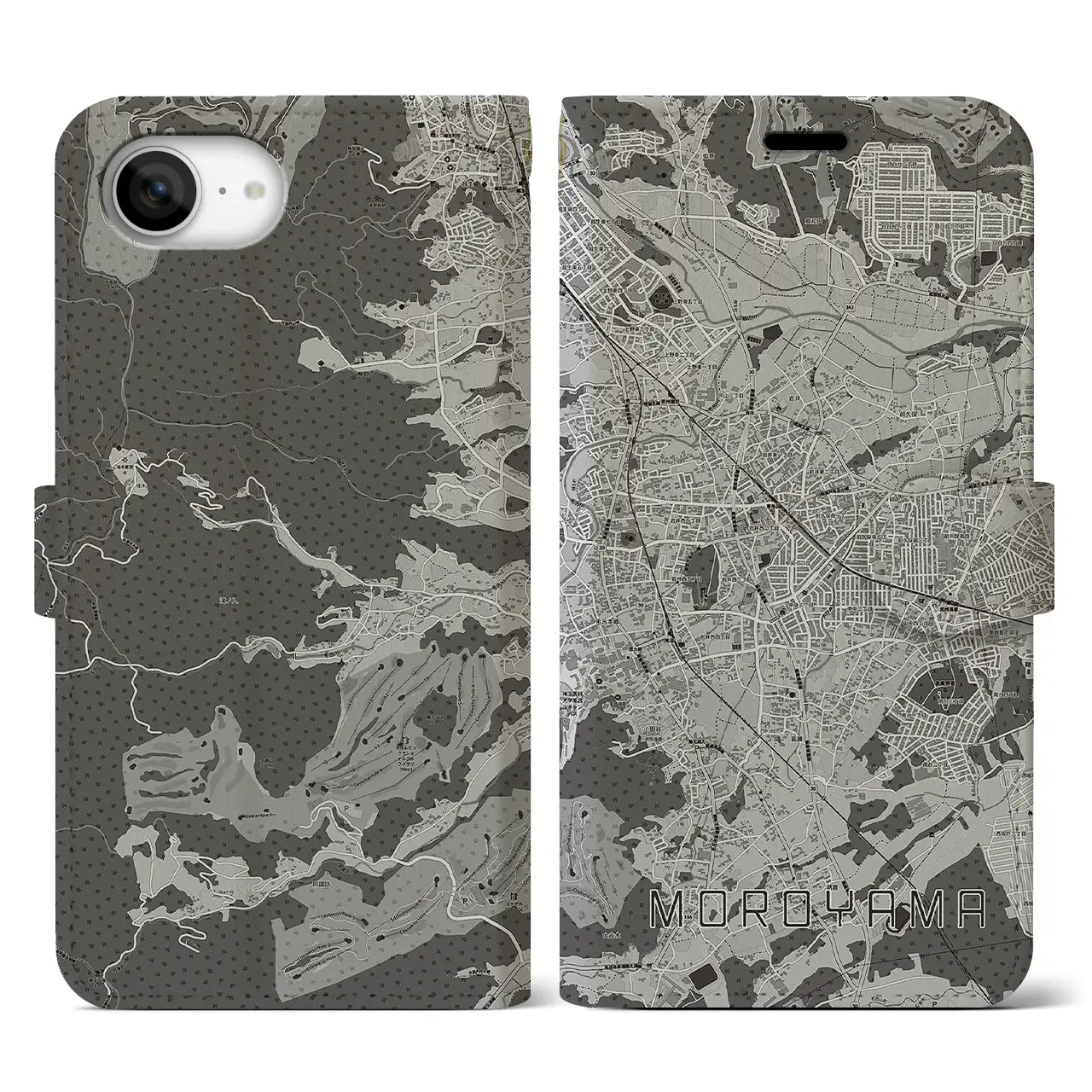 【毛呂山(埼玉県)】地図柄iPhoneケース(手帳タイプ)