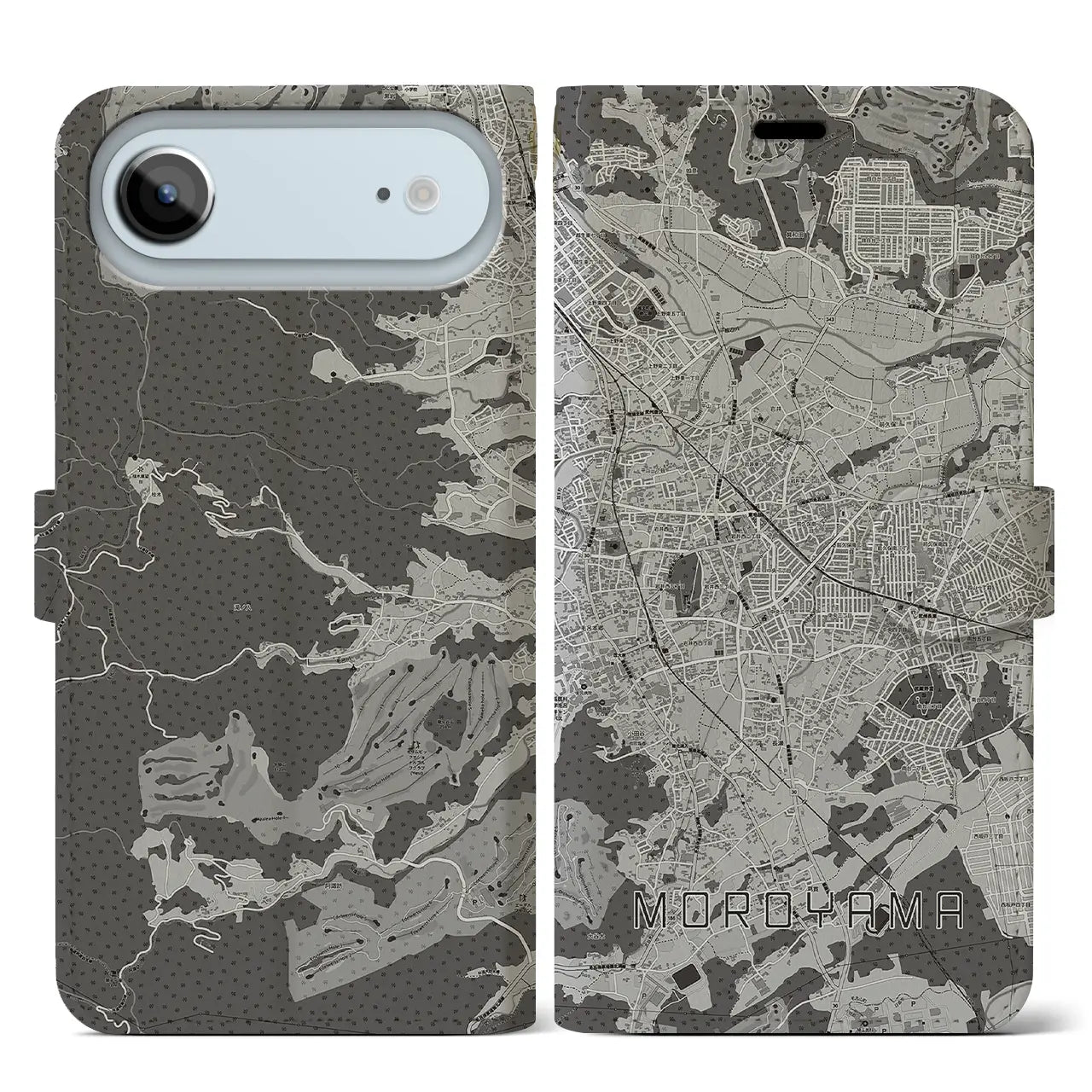 【毛呂山(埼玉県)】地図柄iPhoneケース(手帳タイプ)