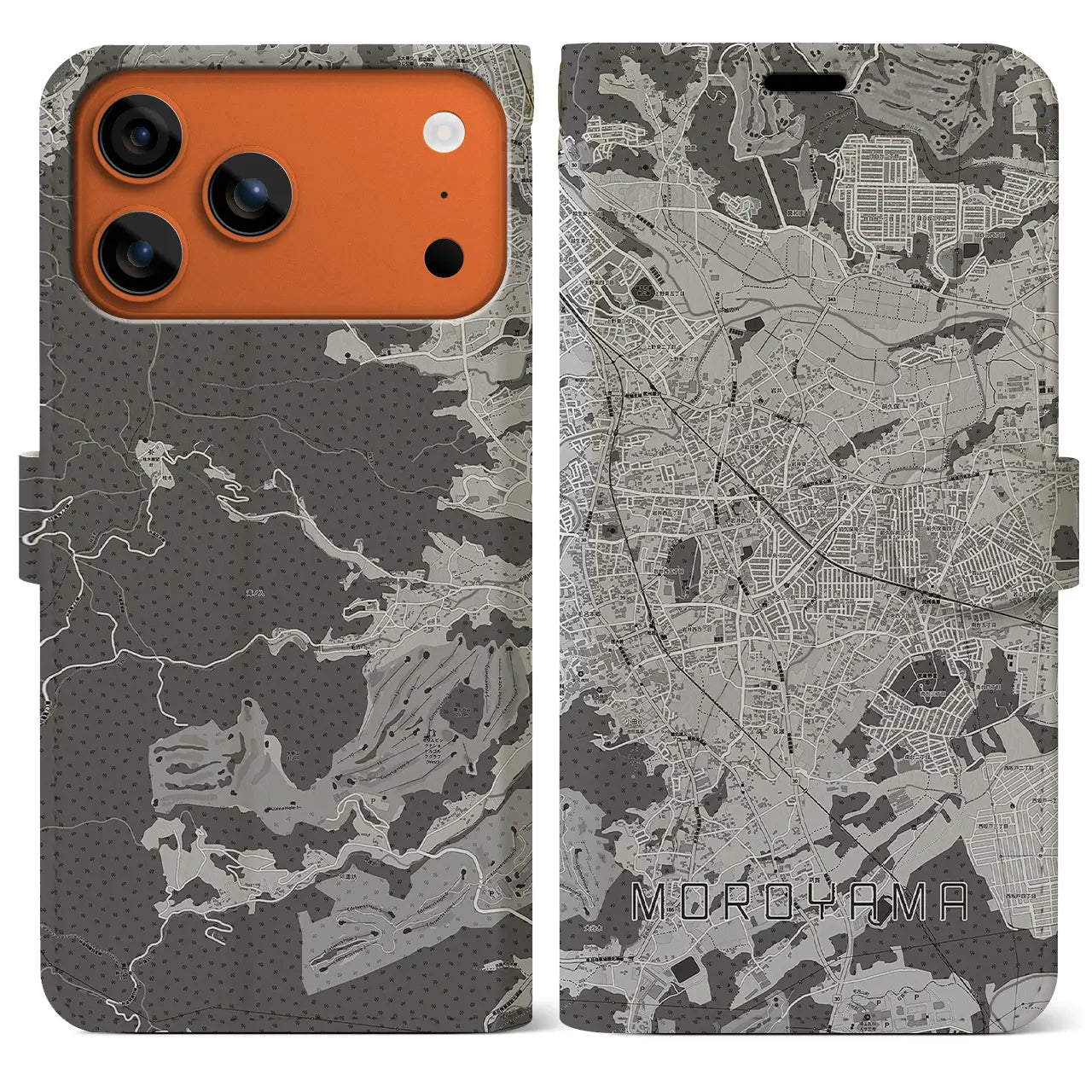 【毛呂山(埼玉県)】地図柄iPhoneケース(手帳タイプ)