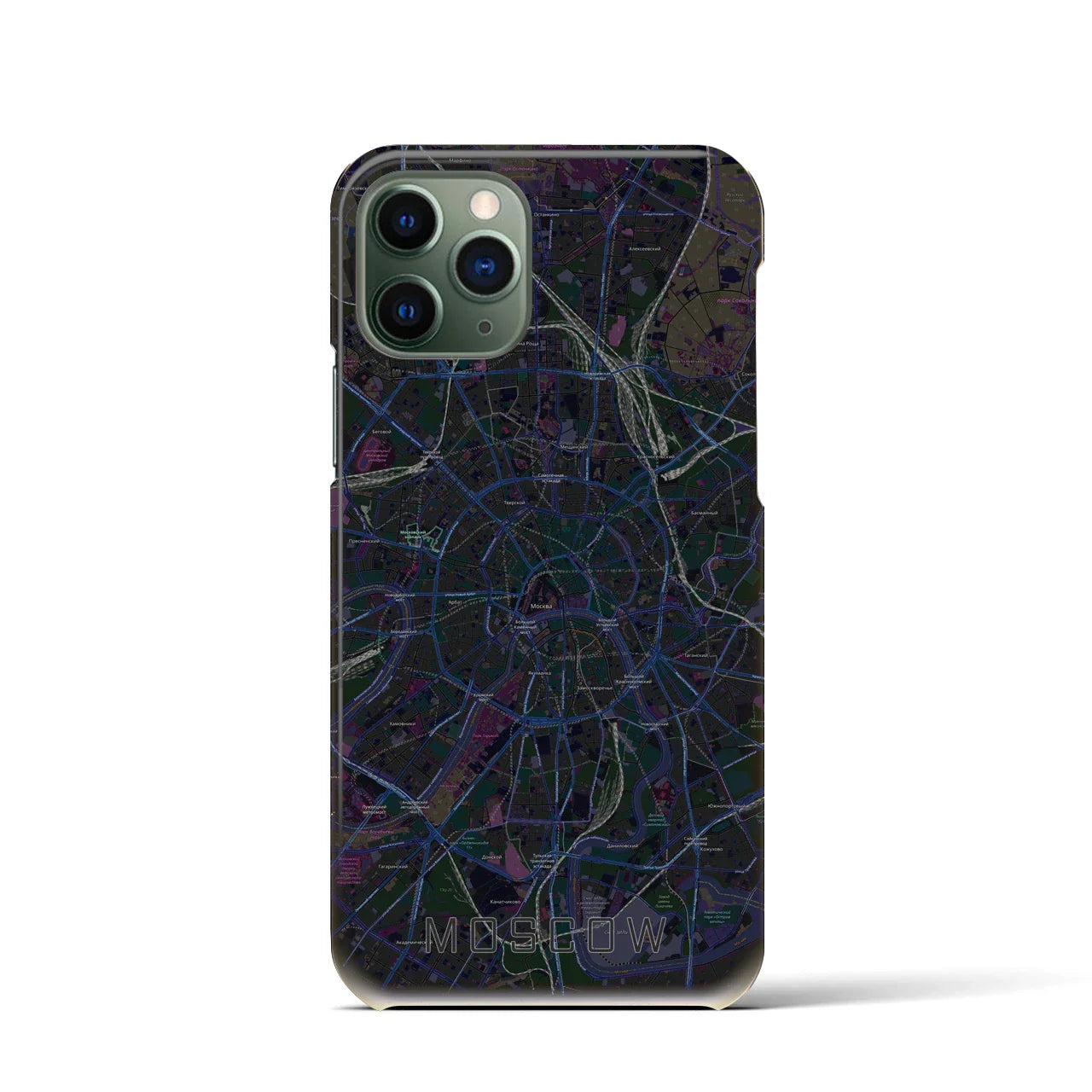 【モスクワ(ロシア)】地図柄iPhoneケース(バックカバータイプ)