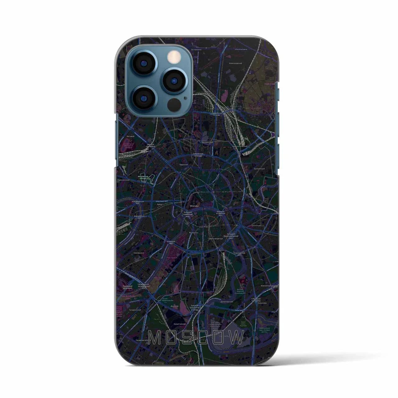 【モスクワ(ロシア)】地図柄iPhoneケース(バックカバータイプ)