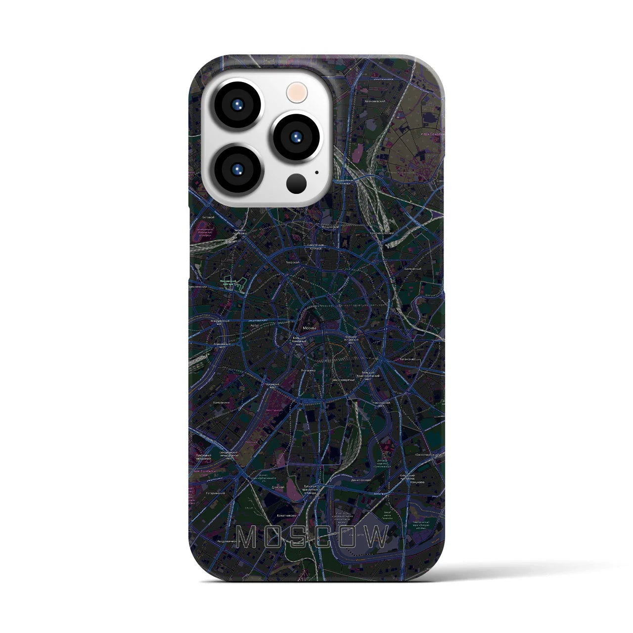 【モスクワ(ロシア)】地図柄iPhoneケース(バックカバータイプ)