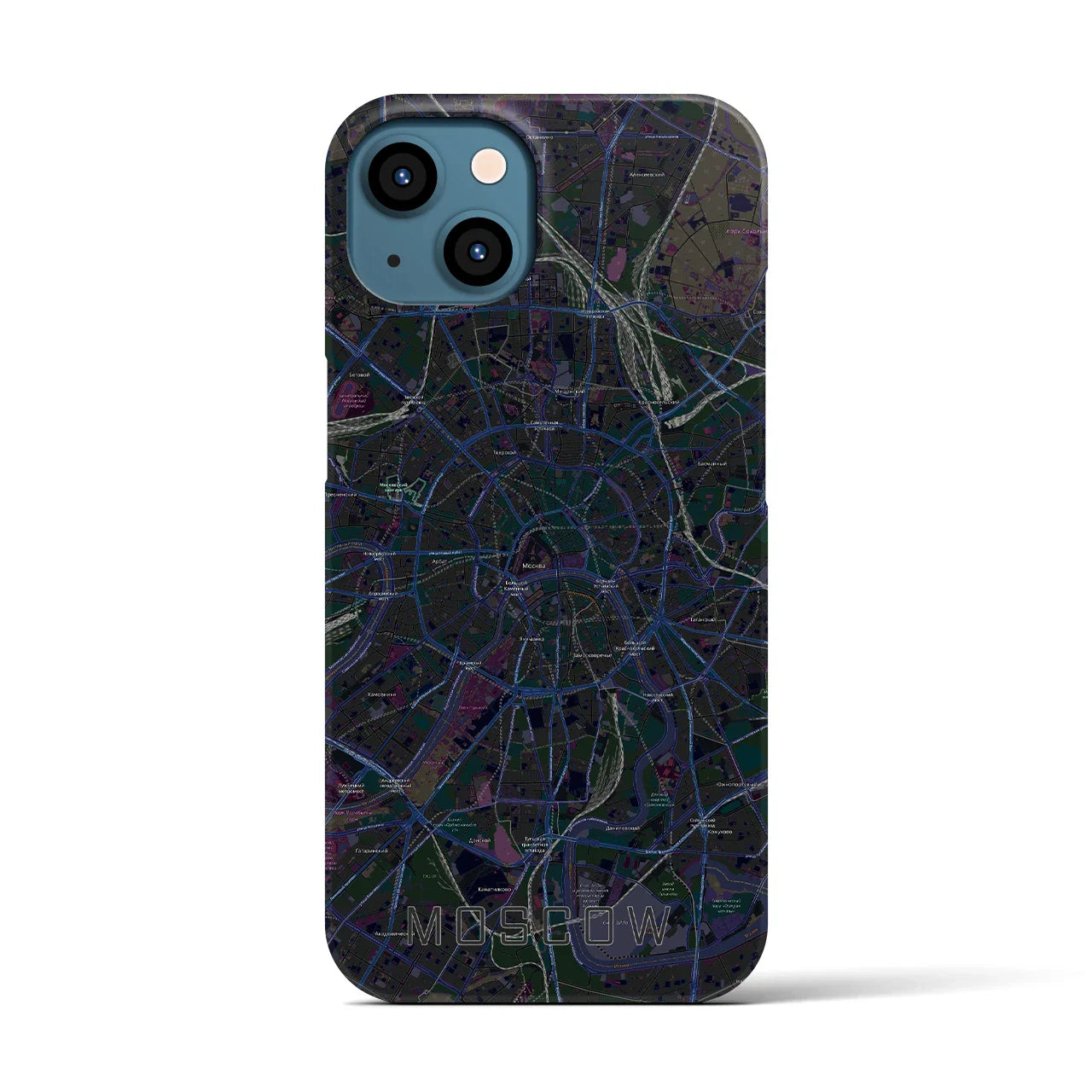 【モスクワ(ロシア)】地図柄iPhoneケース(バックカバータイプ)