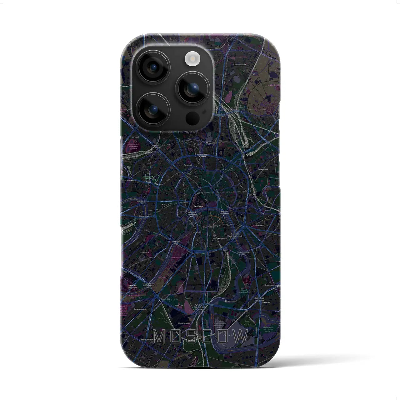 【モスクワ(ロシア)】地図柄iPhoneケース(バックカバータイプ)