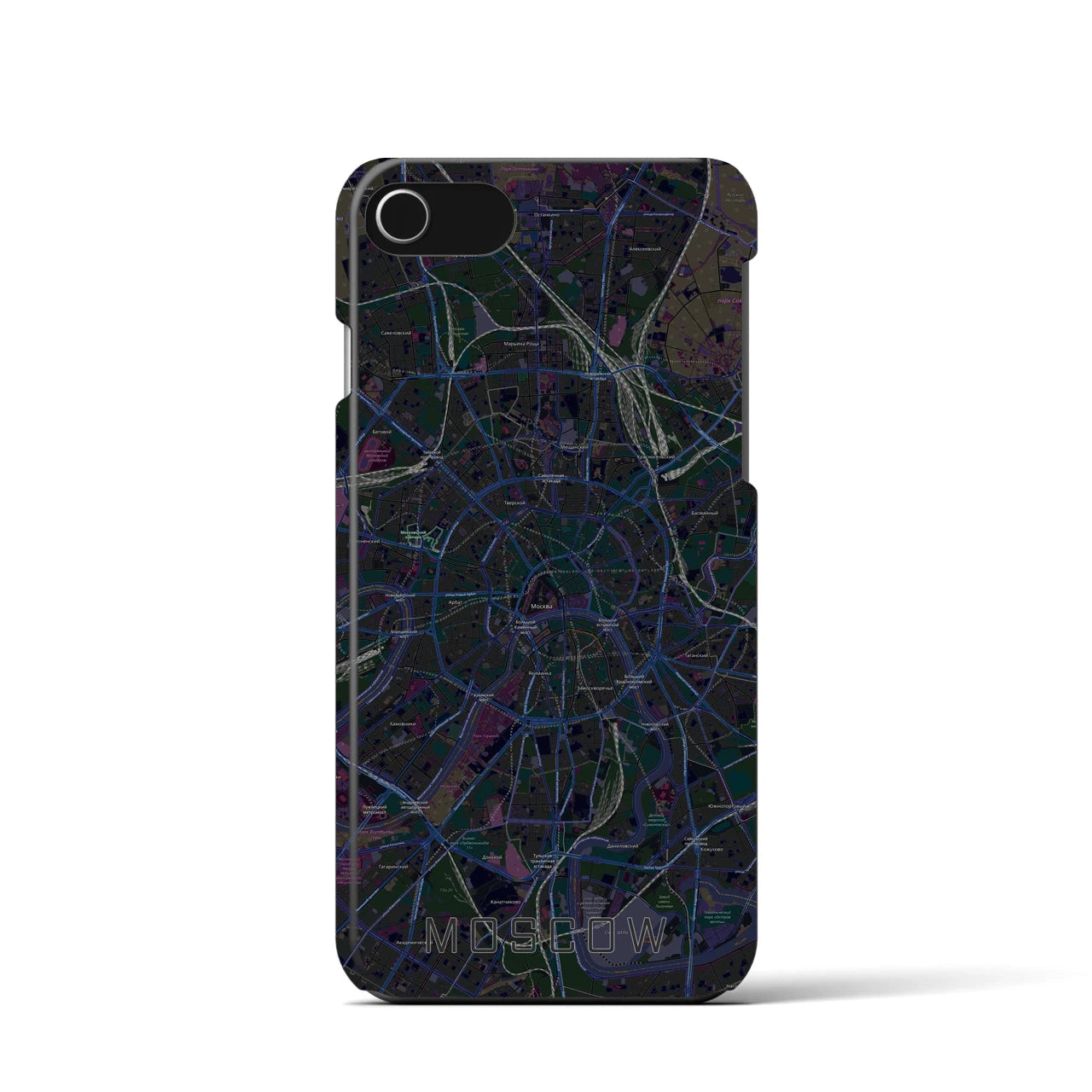 【モスクワ(ロシア)】地図柄iPhoneケース(バックカバータイプ)