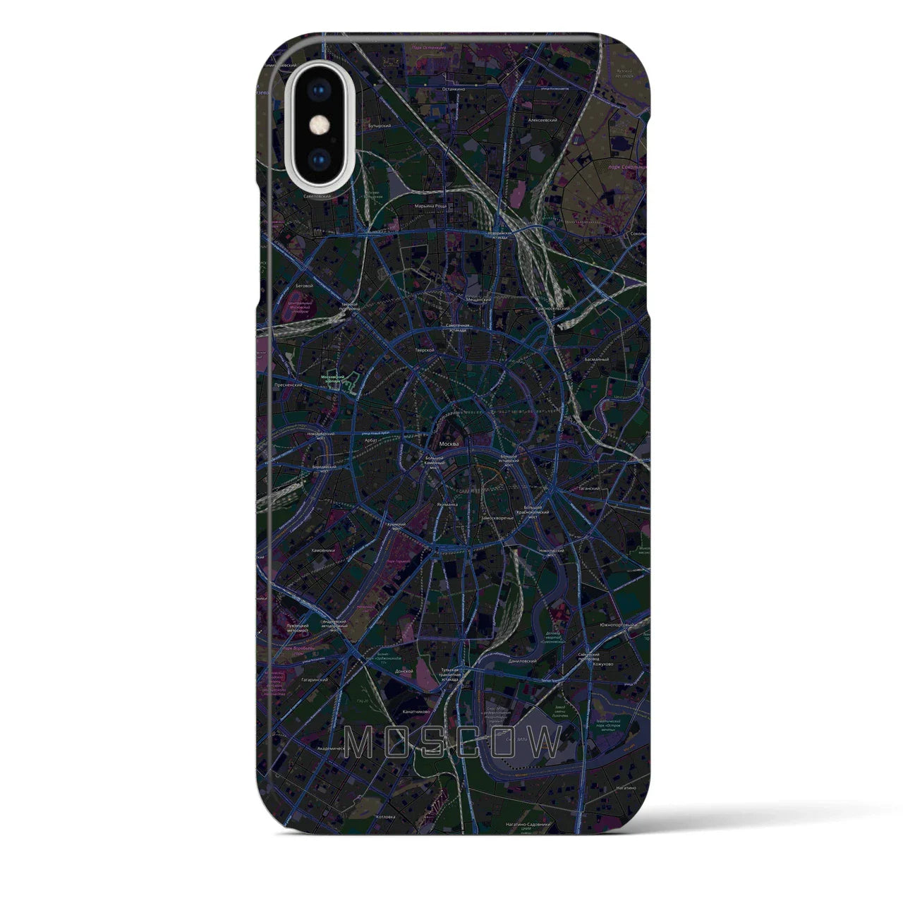 【モスクワ(ロシア)】地図柄iPhoneケース(バックカバータイプ)
