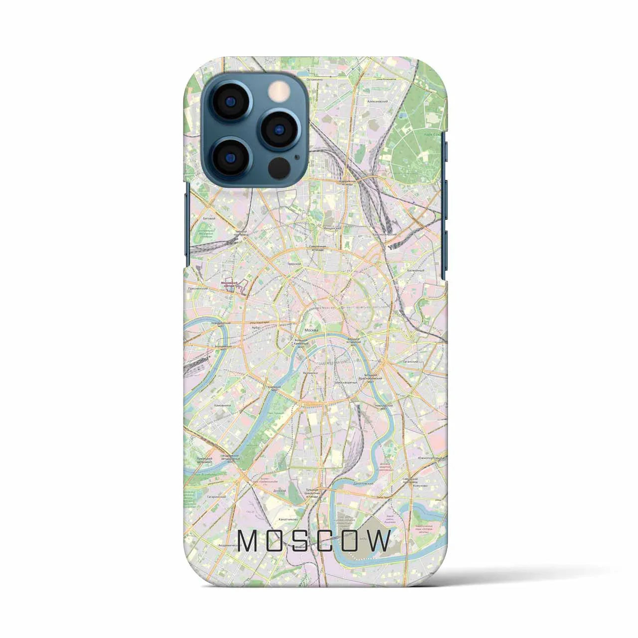 【モスクワ(ロシア)】地図柄iPhoneケース(バックカバータイプ)