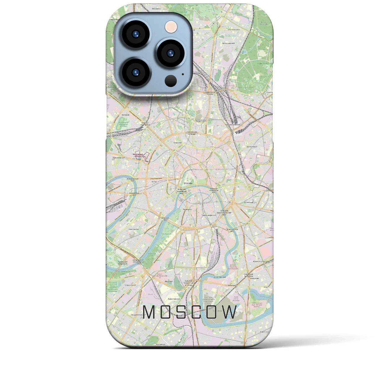 【モスクワ(ロシア)】地図柄iPhoneケース(バックカバータイプ)