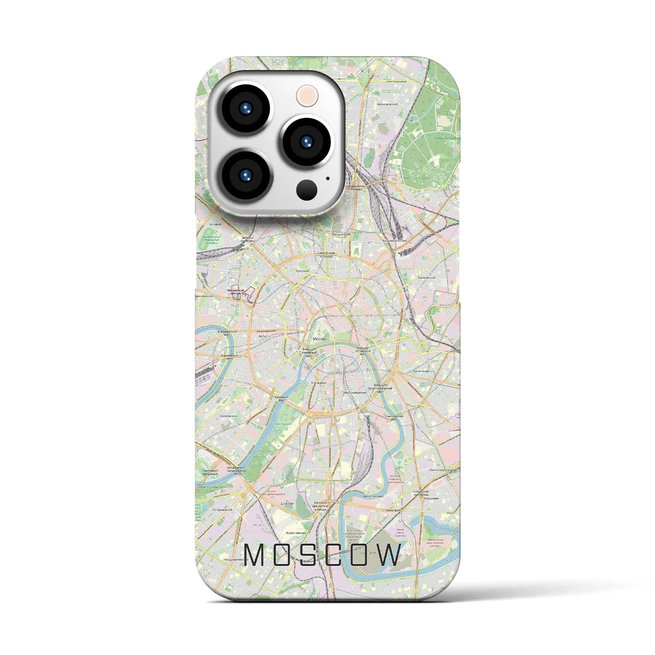 【モスクワ(ロシア)】地図柄iPhoneケース(バックカバータイプ)