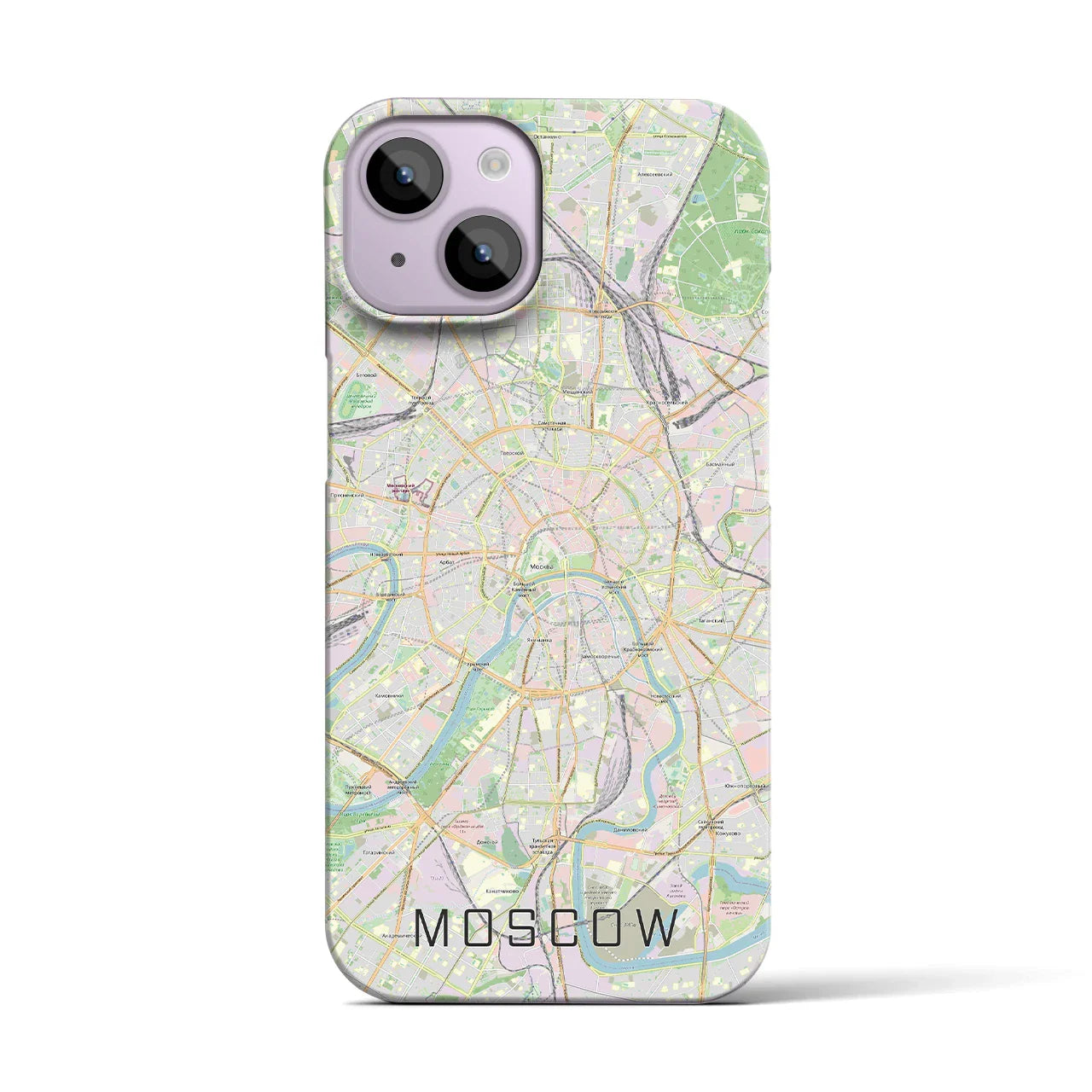 【モスクワ(ロシア)】地図柄iPhoneケース(バックカバータイプ)