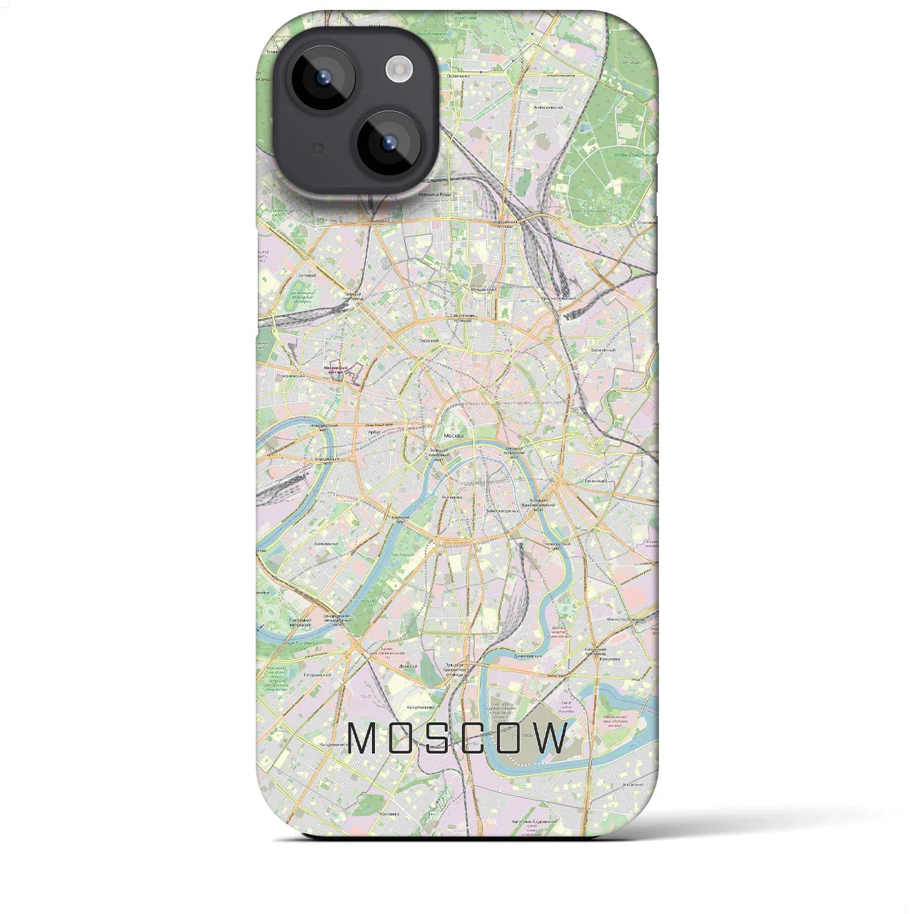 【モスクワ(ロシア)】地図柄iPhoneケース(バックカバータイプ)