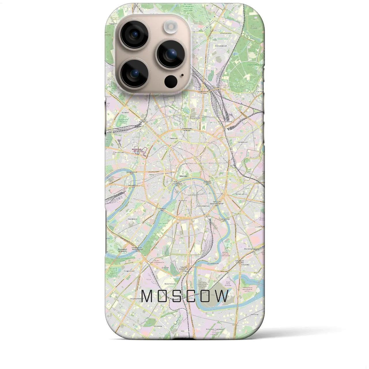 【モスクワ(ロシア)】地図柄iPhoneケース(バックカバータイプ)