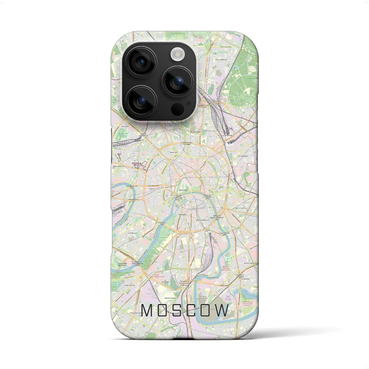 【モスクワ(ロシア)】地図柄iPhoneケース(バックカバータイプ)