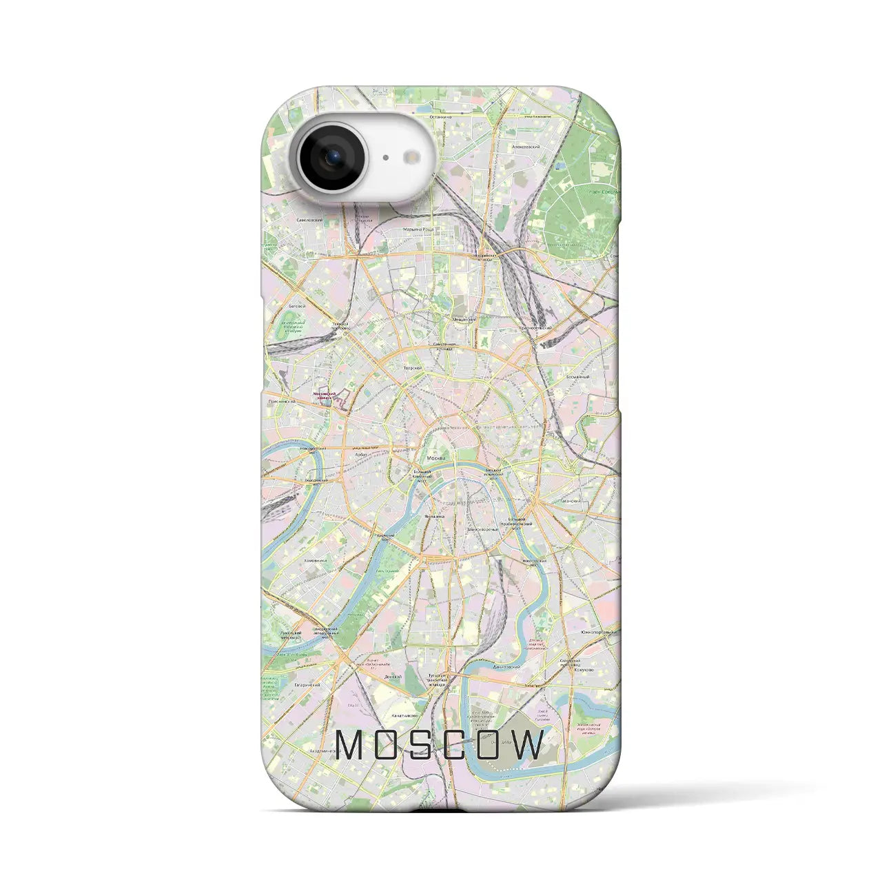 【モスクワ(ロシア)】地図柄iPhoneケース(バックカバータイプ)