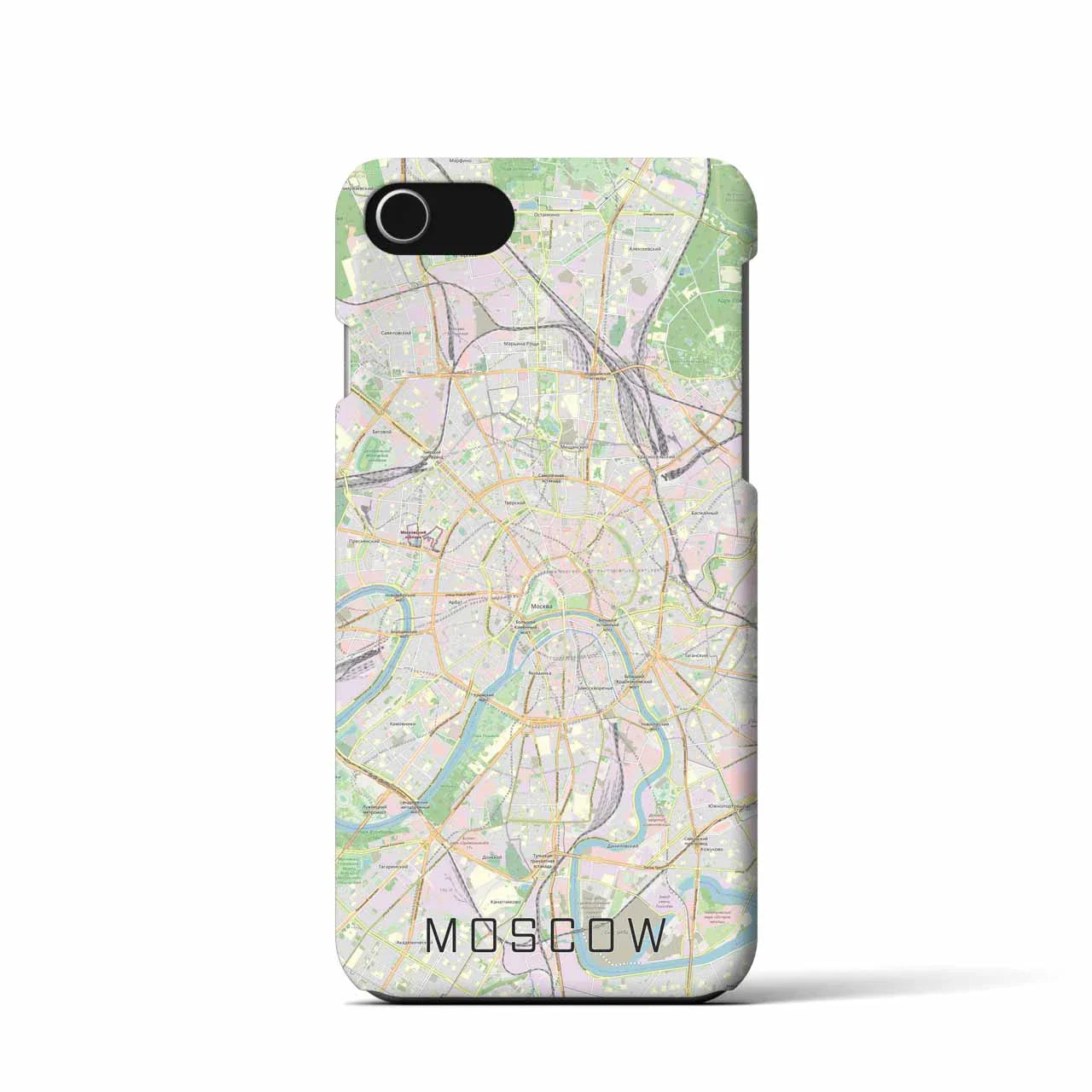 【モスクワ(ロシア)】地図柄iPhoneケース(バックカバータイプ)
