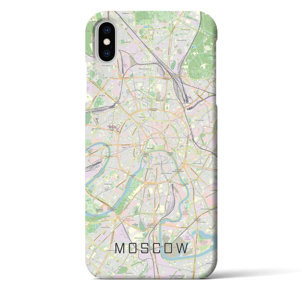【モスクワ(ロシア)】地図柄iPhoneケース(バックカバータイプ)