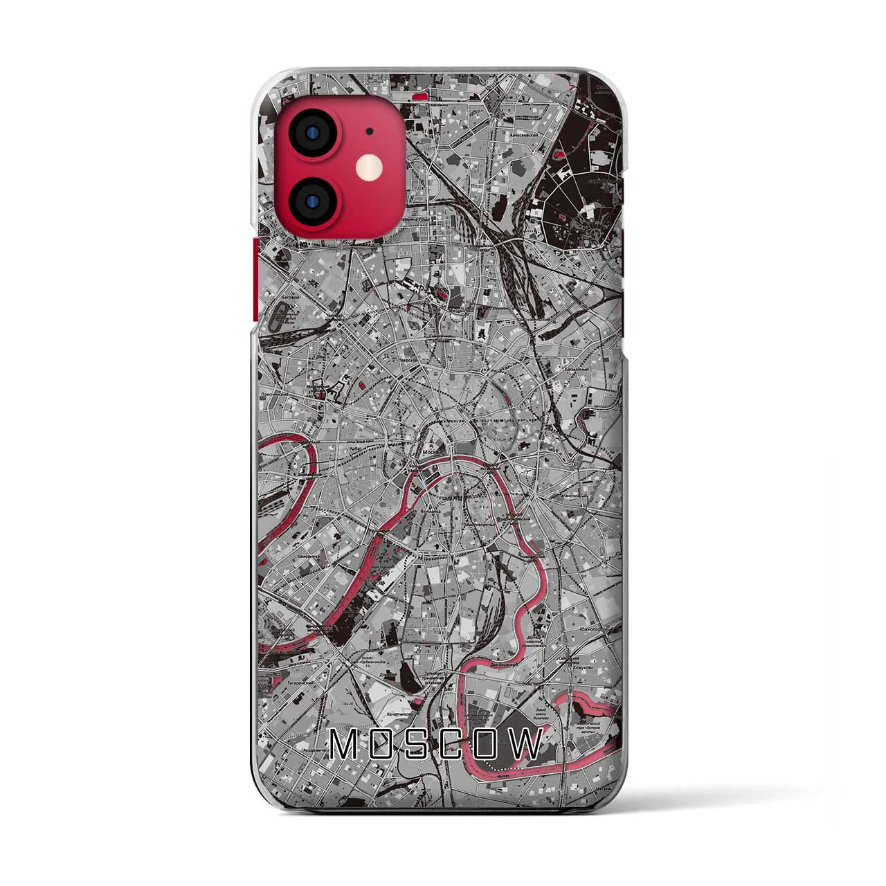 【モスクワ(ロシア)】地図柄iPhoneケース(クリアタイプ)