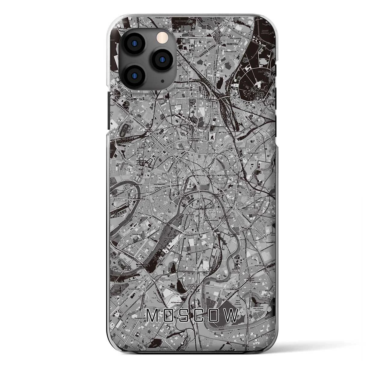 【モスクワ(ロシア)】地図柄iPhoneケース(クリアタイプ)