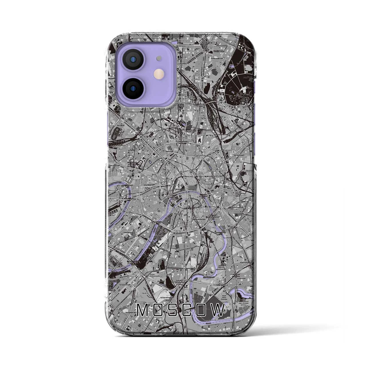 【モスクワ(ロシア)】地図柄iPhoneケース(クリアタイプ)