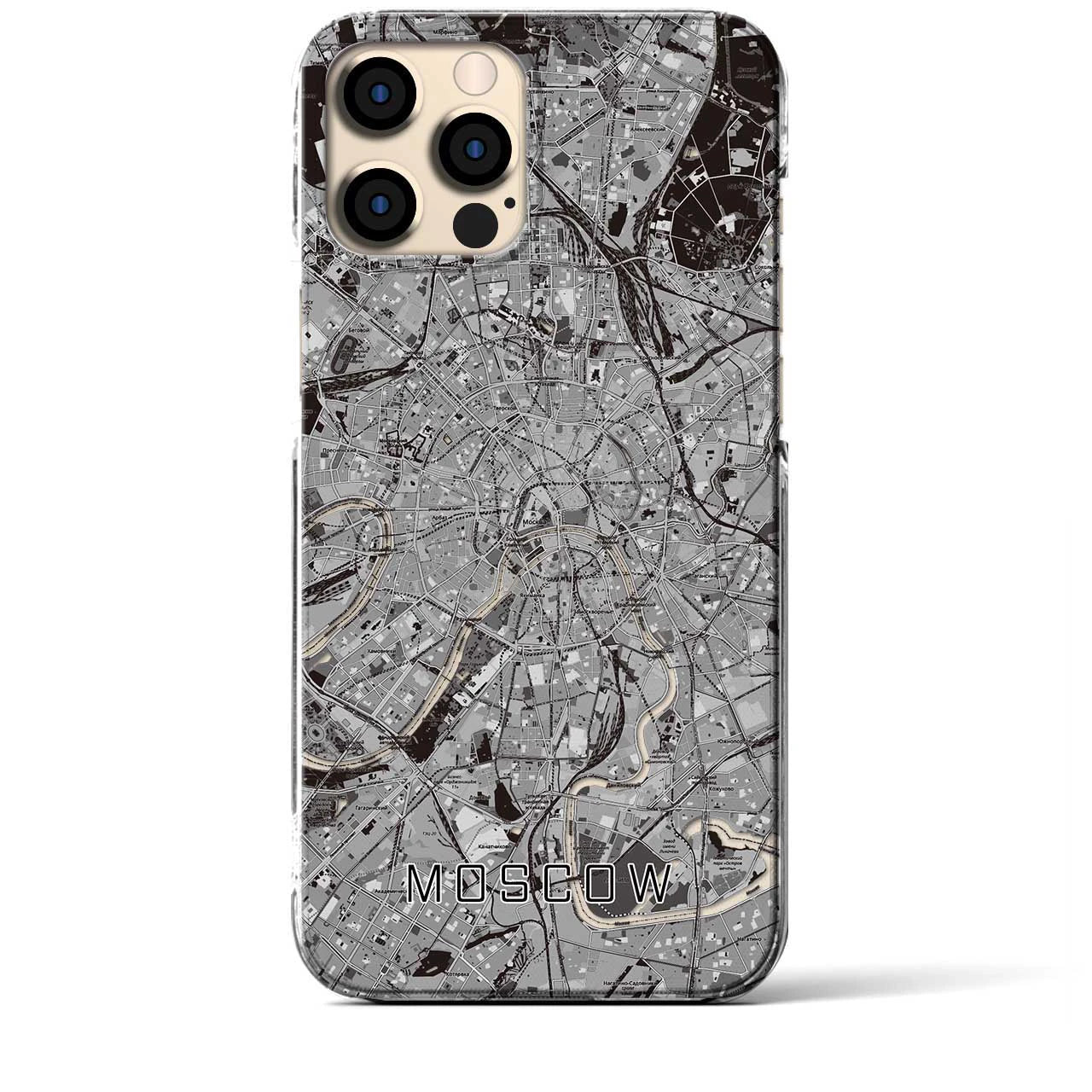 【モスクワ(ロシア)】地図柄iPhoneケース(クリアタイプ)