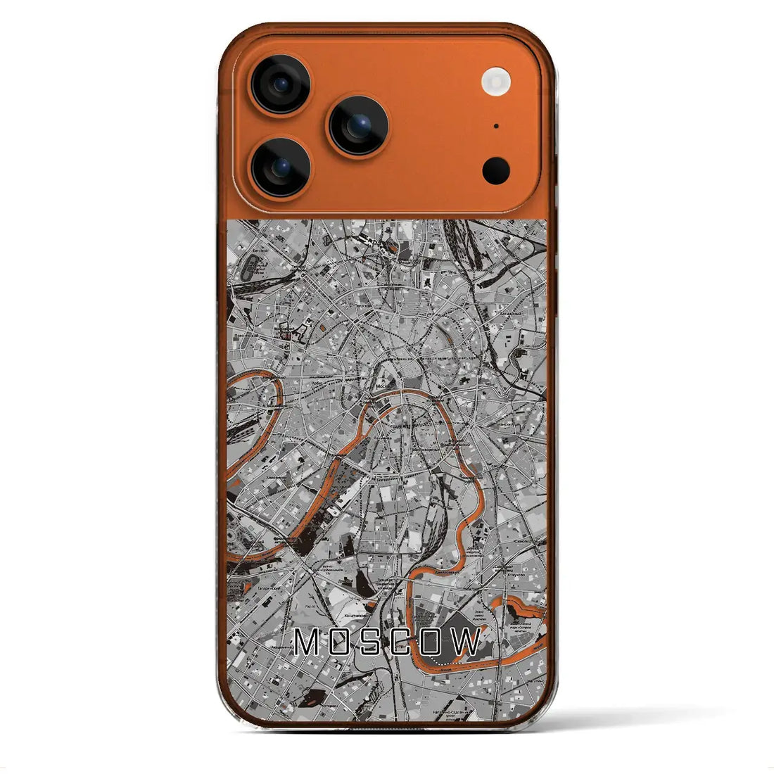 【モスクワ(ロシア)】地図柄iPhoneケース(クリアタイプ)