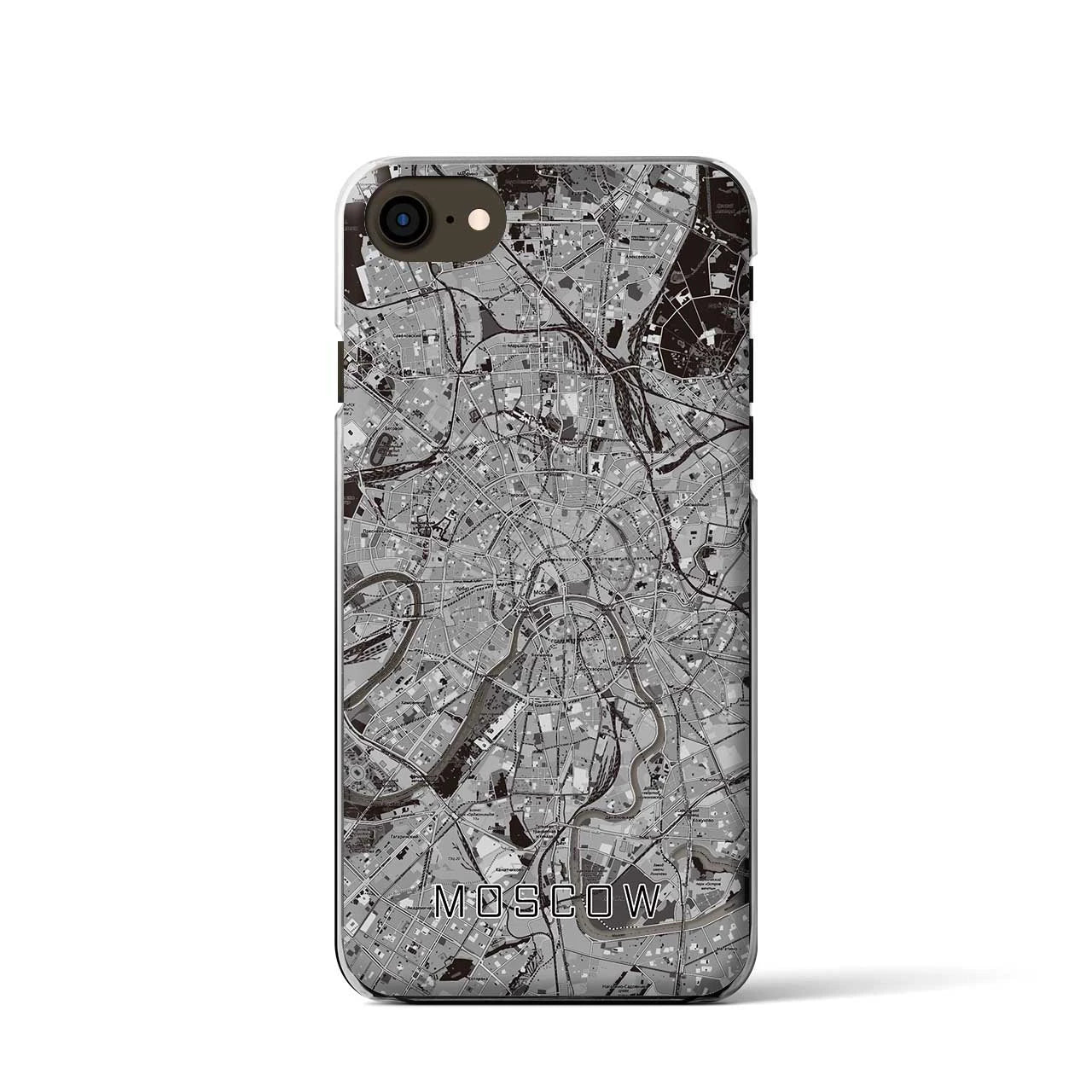【モスクワ(ロシア)】地図柄iPhoneケース(クリアタイプ)