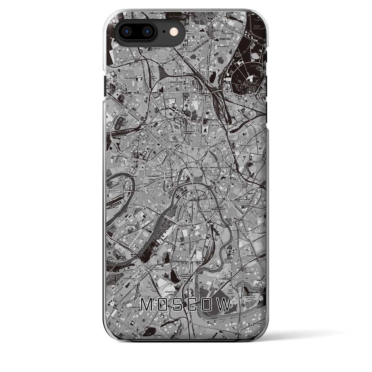 【モスクワ(ロシア)】地図柄iPhoneケース(クリアタイプ)