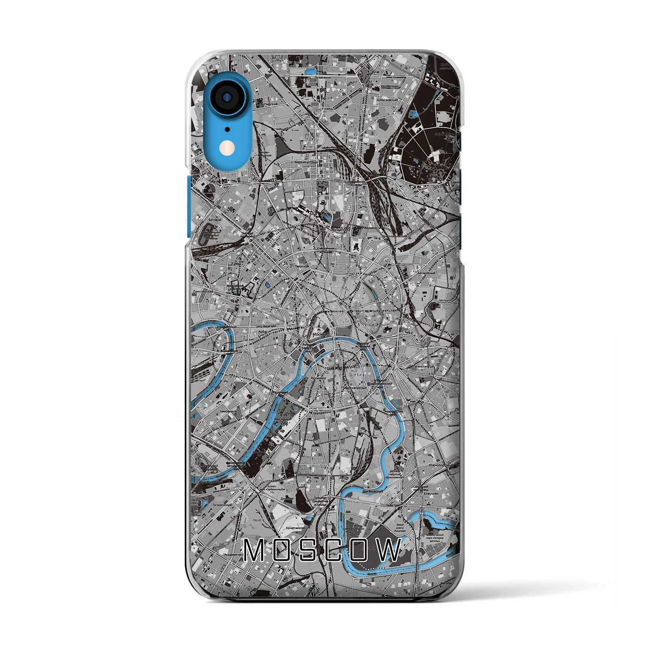【モスクワ(ロシア)】地図柄iPhoneケース(クリアタイプ)