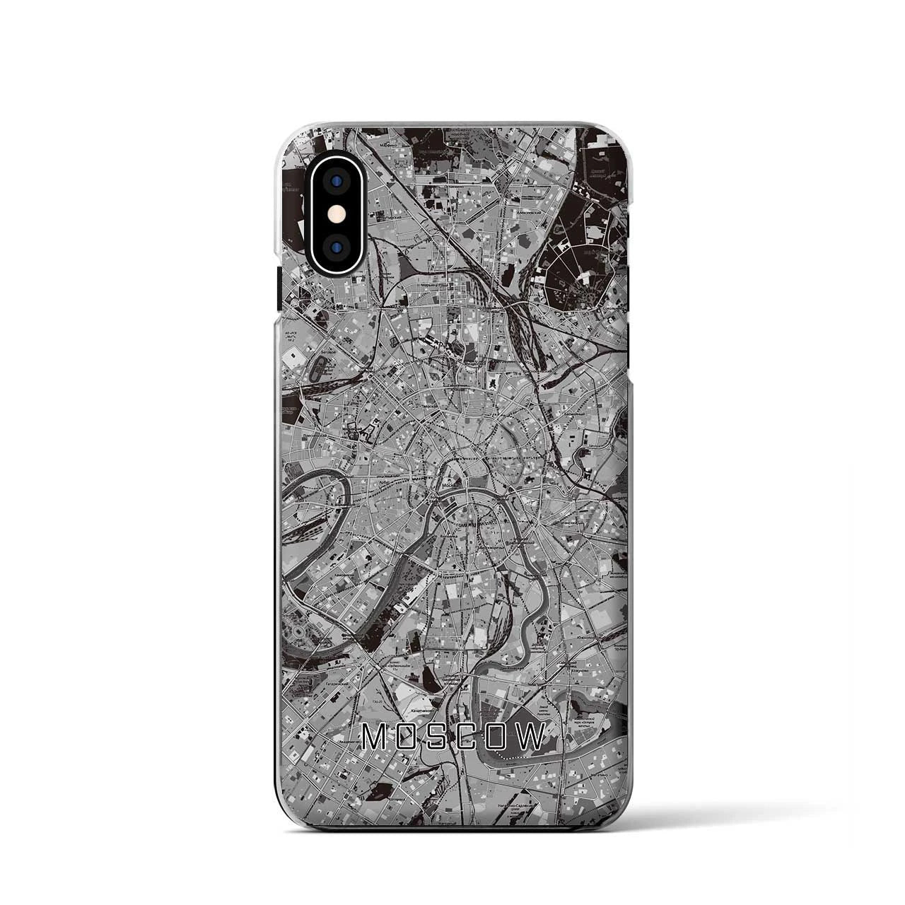 【モスクワ(ロシア)】地図柄iPhoneケース(クリアタイプ)