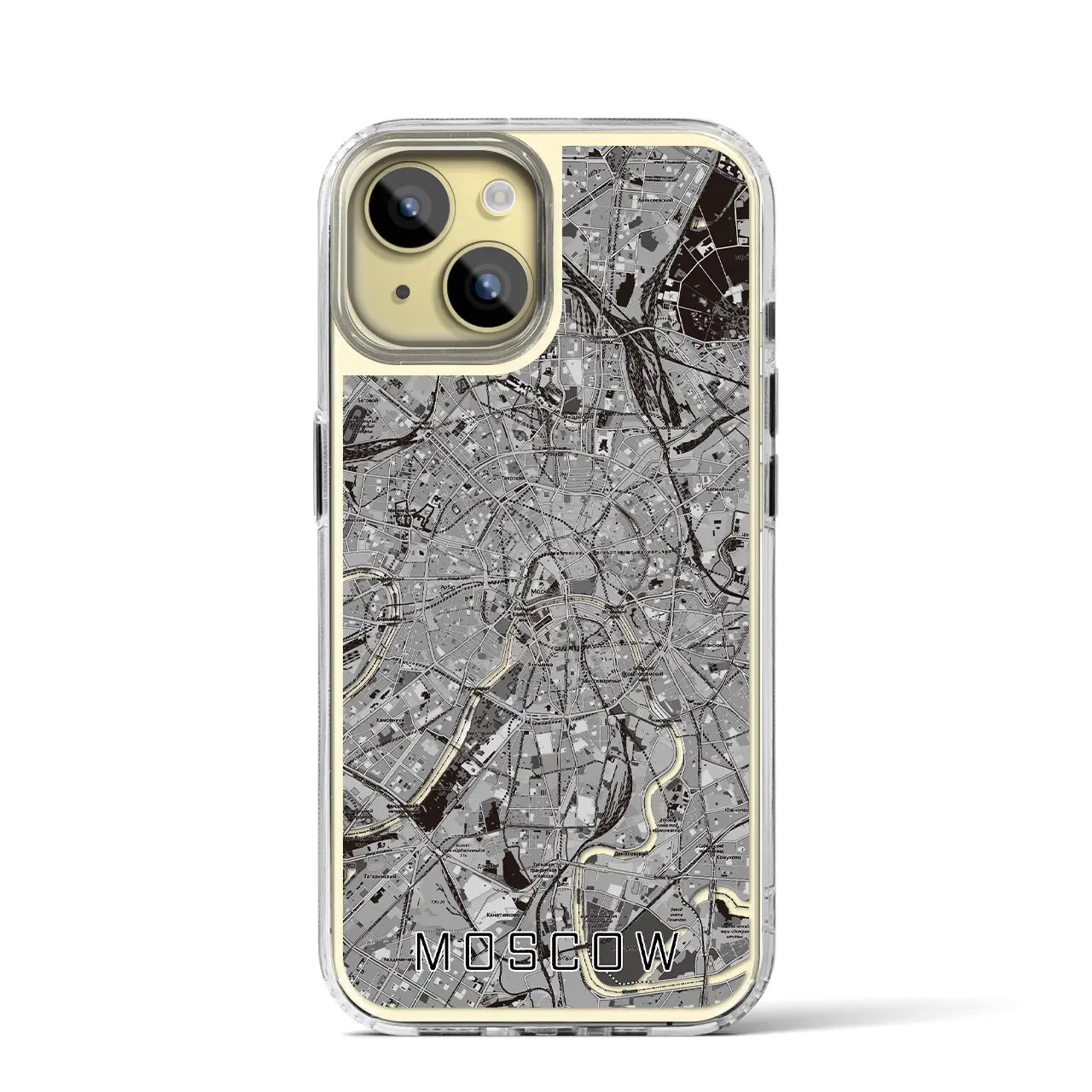 【モスクワ(ロシア)】地図柄iPhoneケース(MagSafeタイプ)