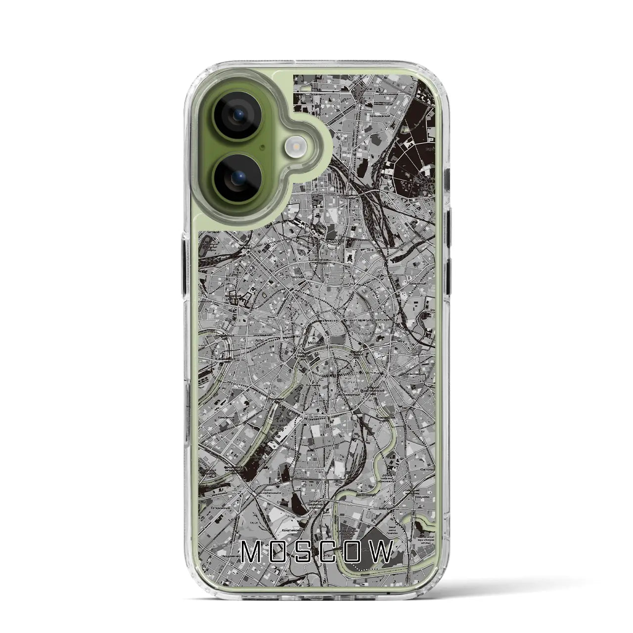 【モスクワ(ロシア)】地図柄iPhoneケース(MagSafeタイプ)