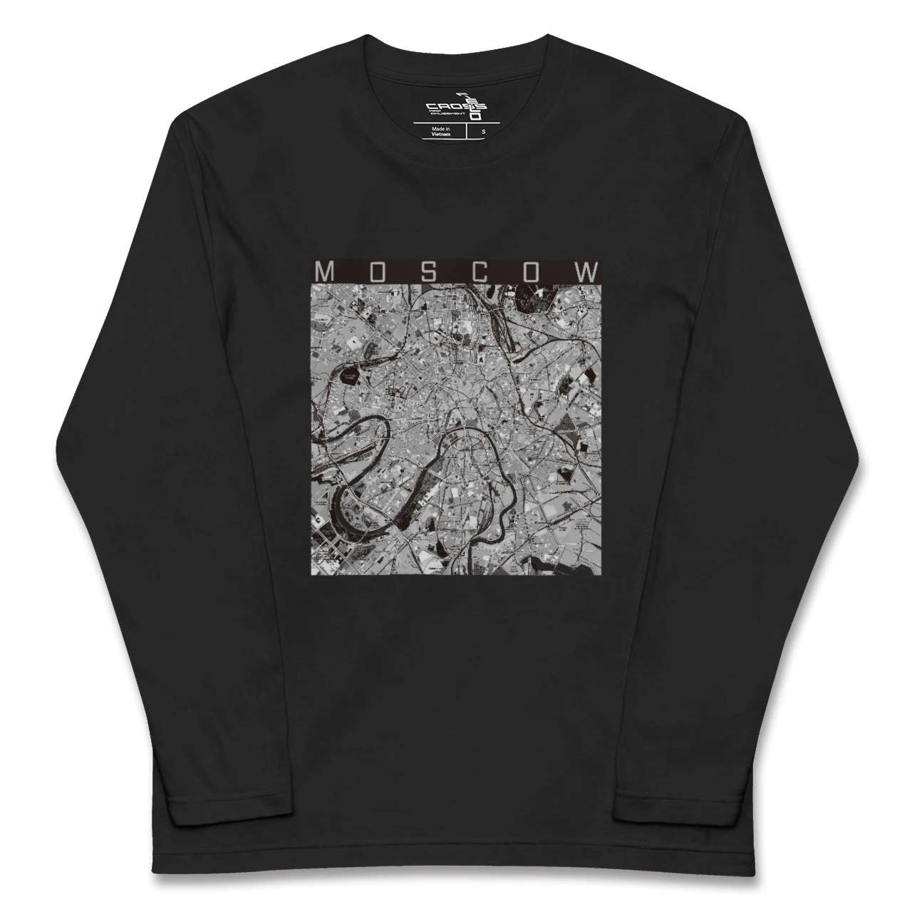 【モスクワ(ロシア)】地図柄ロングスリーブTシャツ