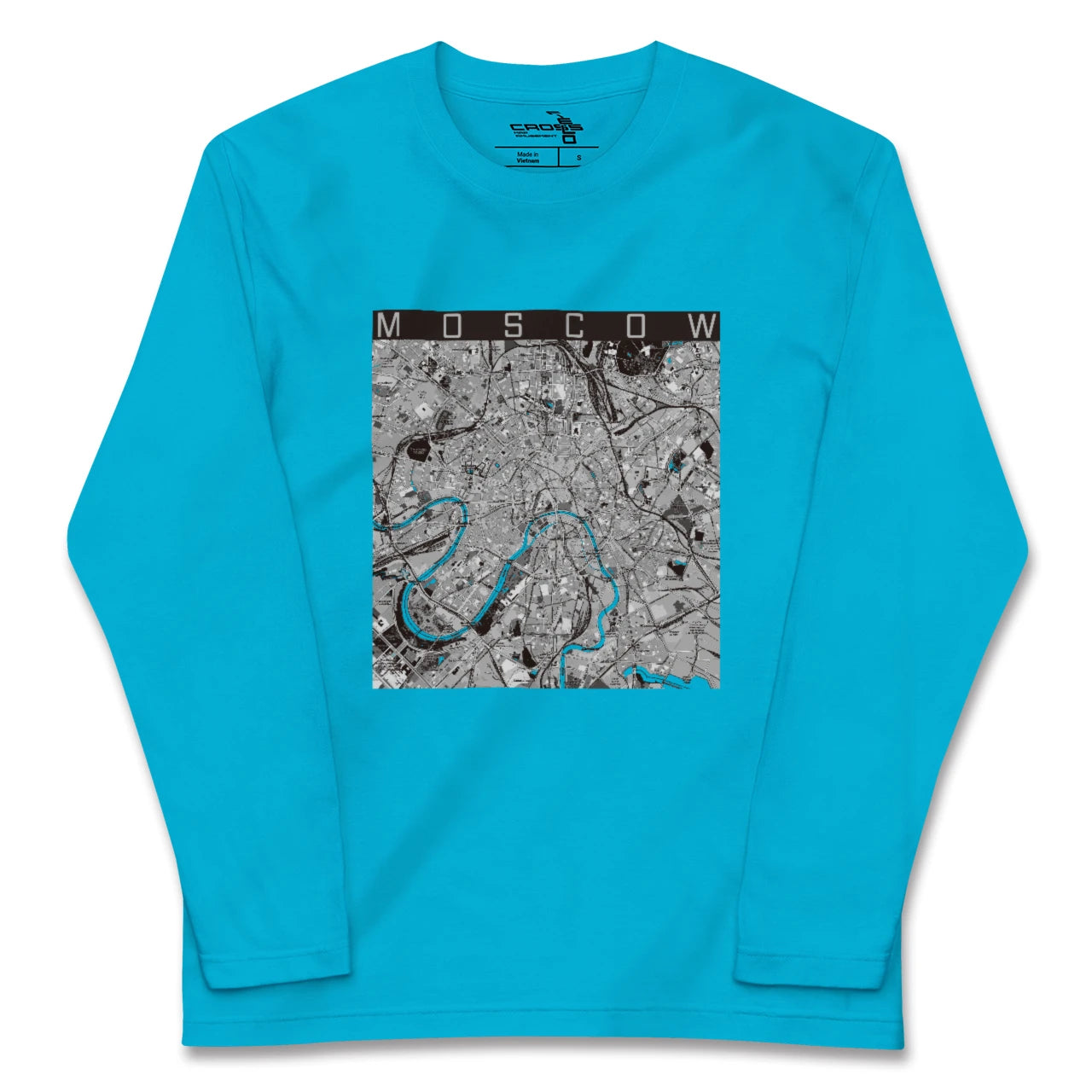 【モスクワ(ロシア)】地図柄ロングスリーブTシャツ