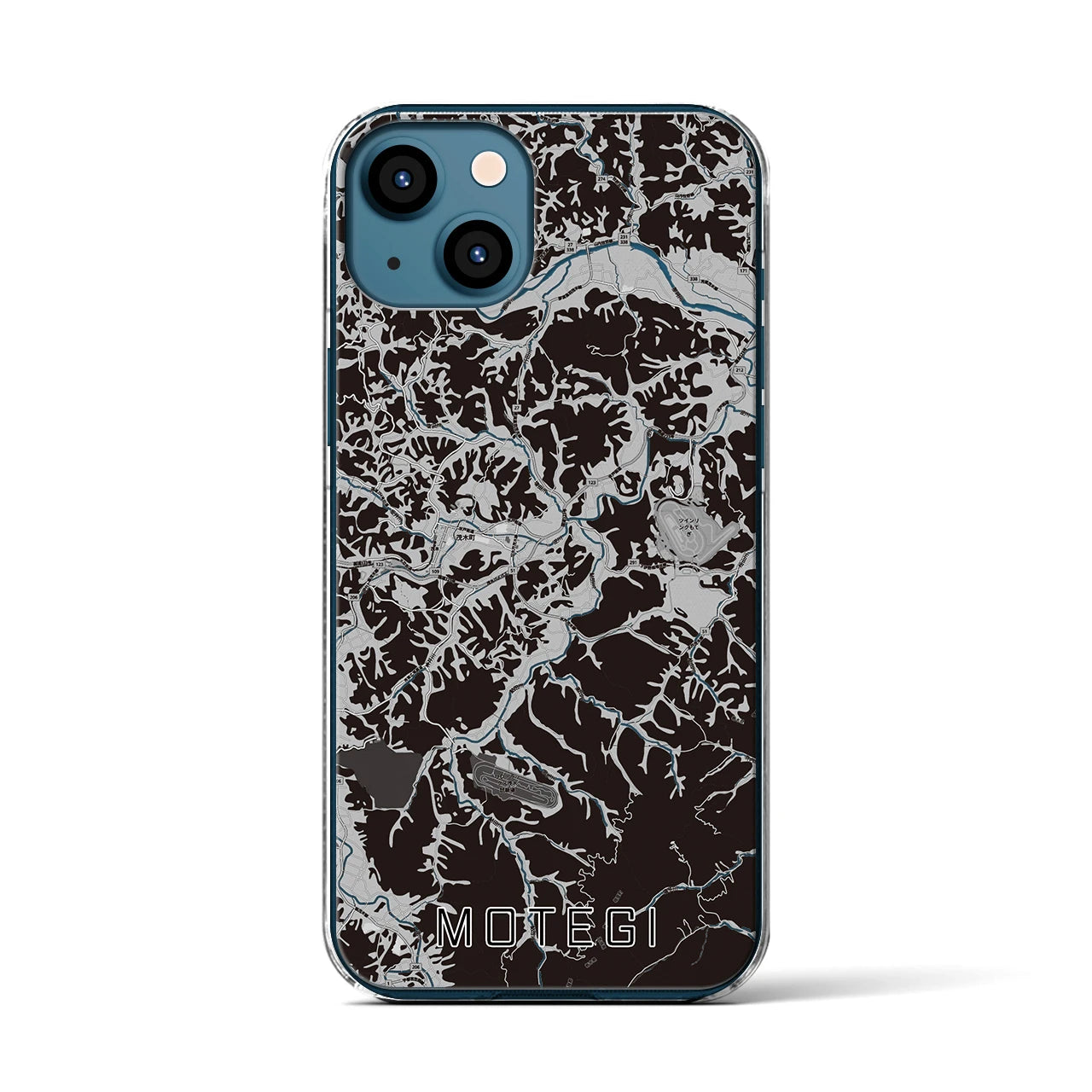 【茂木(栃木県)】地図柄iPhoneケース(クリアタイプ)