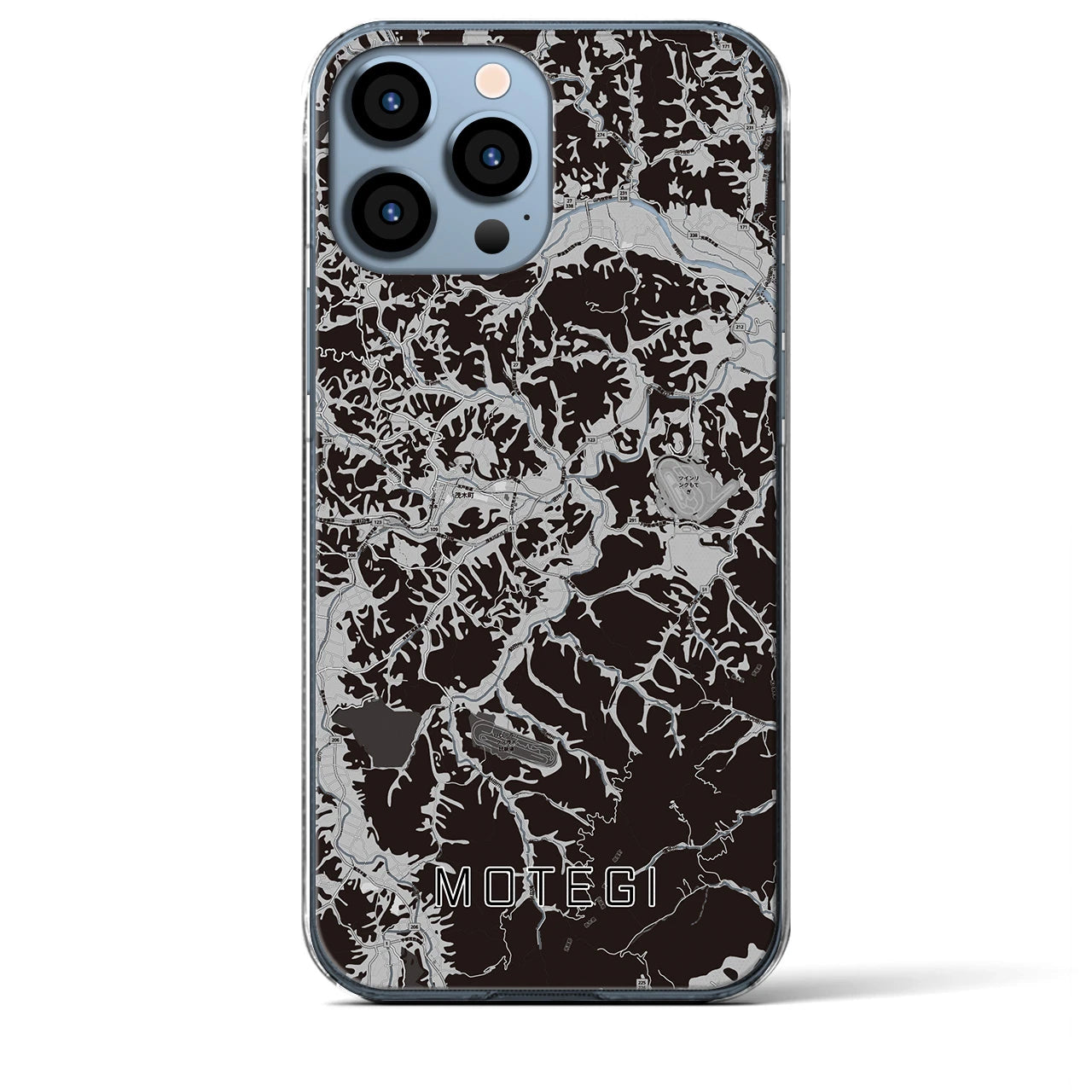 【茂木(栃木県)】地図柄iPhoneケース(クリアタイプ)