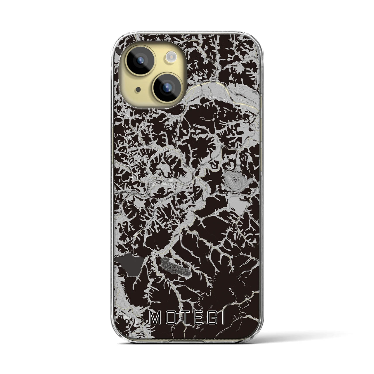 【茂木(栃木県)】地図柄iPhoneケース(クリアタイプ)