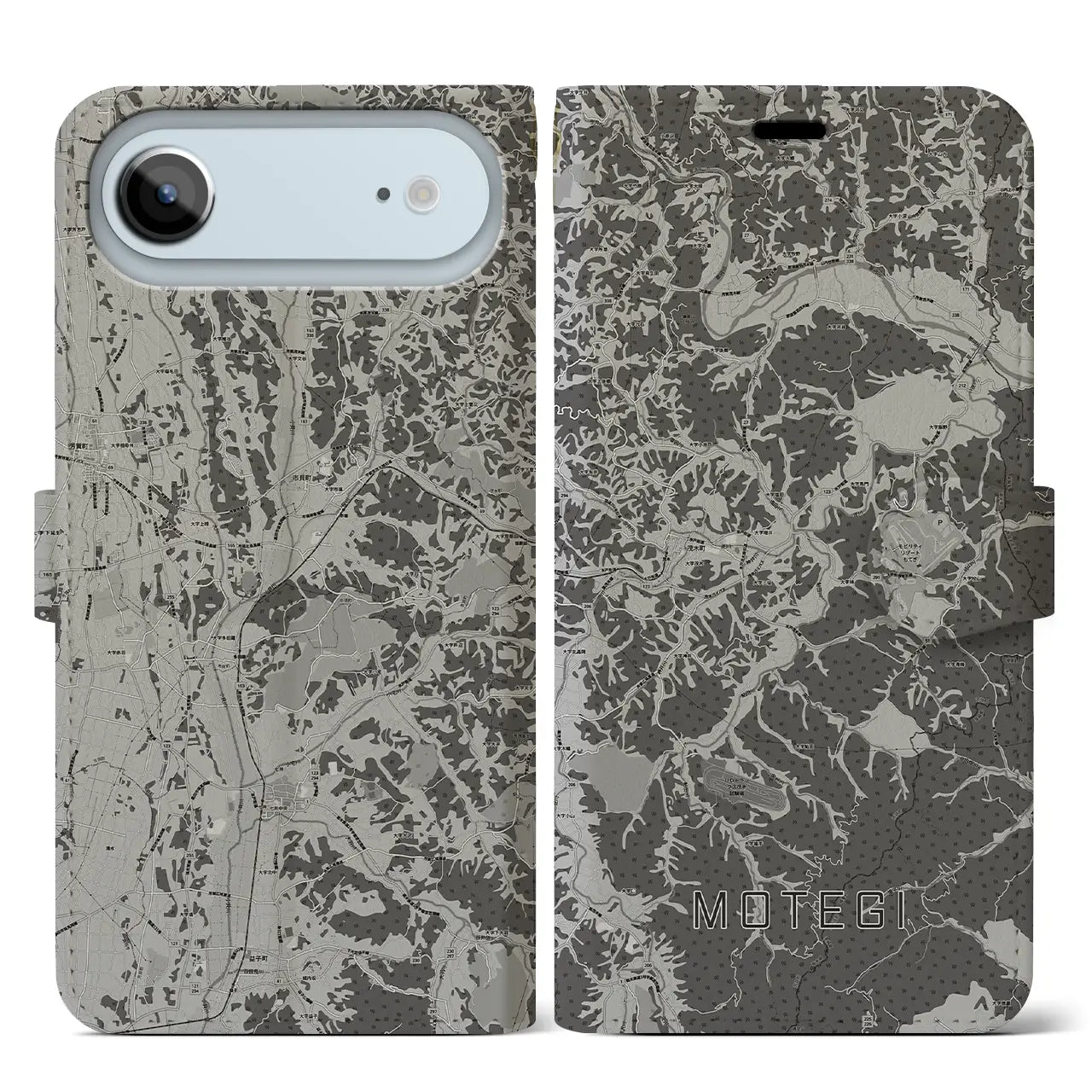 【茂木(栃木県)】地図柄iPhoneケース(手帳タイプ)