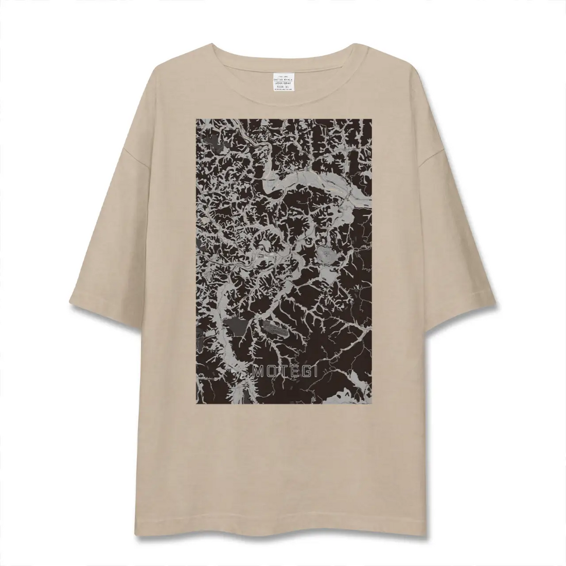 【茂木(栃木県)】地図柄ビッグシルエットTシャツ