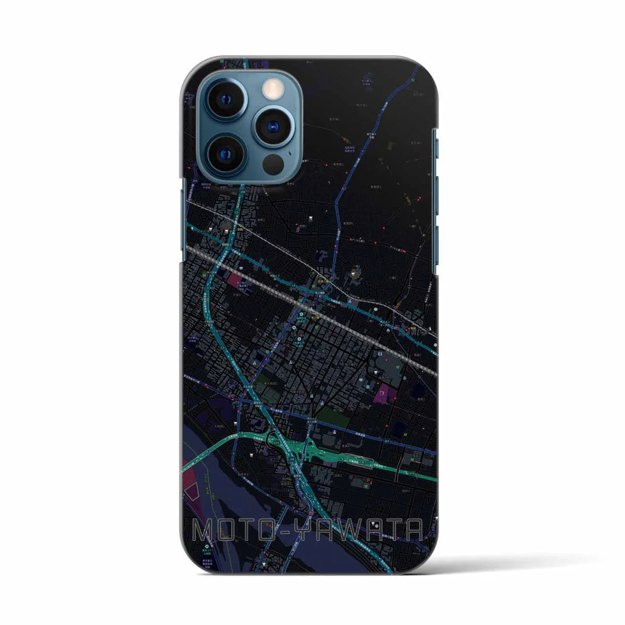 【本八幡(千葉県)】地図柄iPhoneケース(バックカバータイプ)