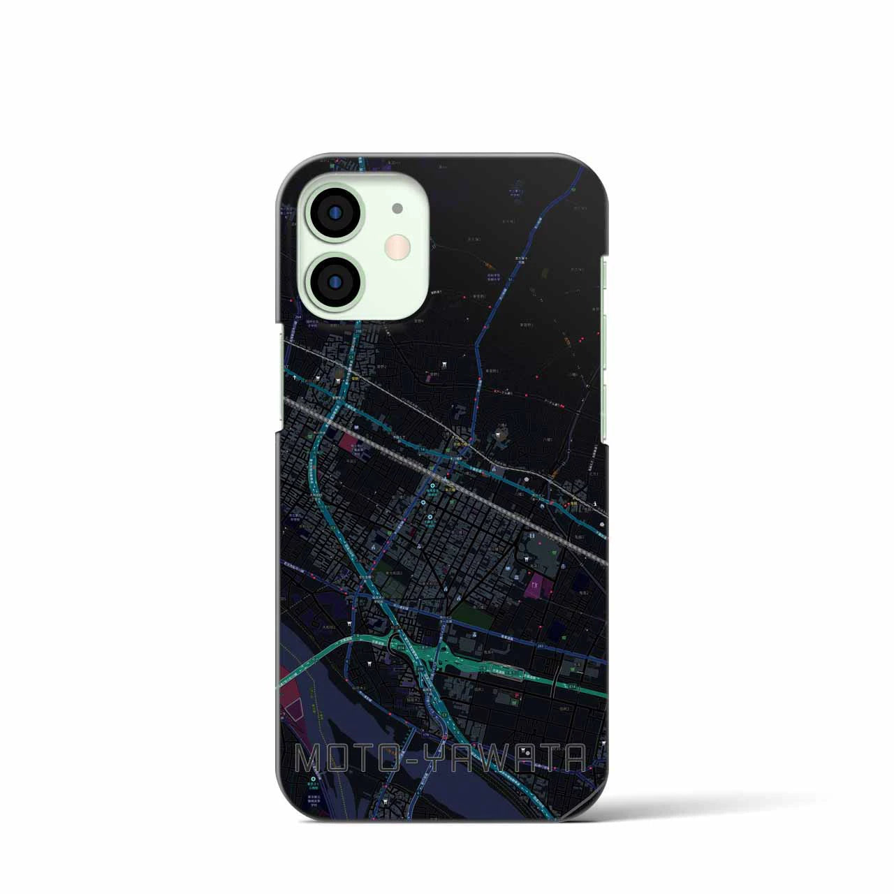 【本八幡(千葉県)】地図柄iPhoneケース(バックカバータイプ)