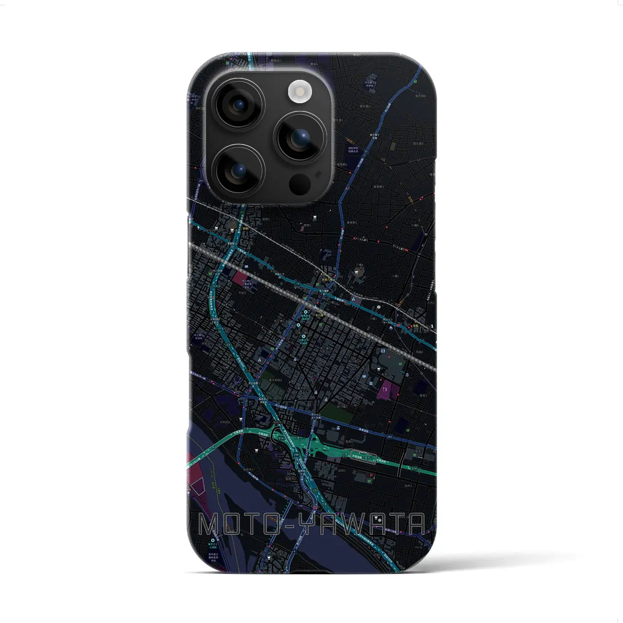 【本八幡(千葉県)】地図柄iPhoneケース(バックカバータイプ)